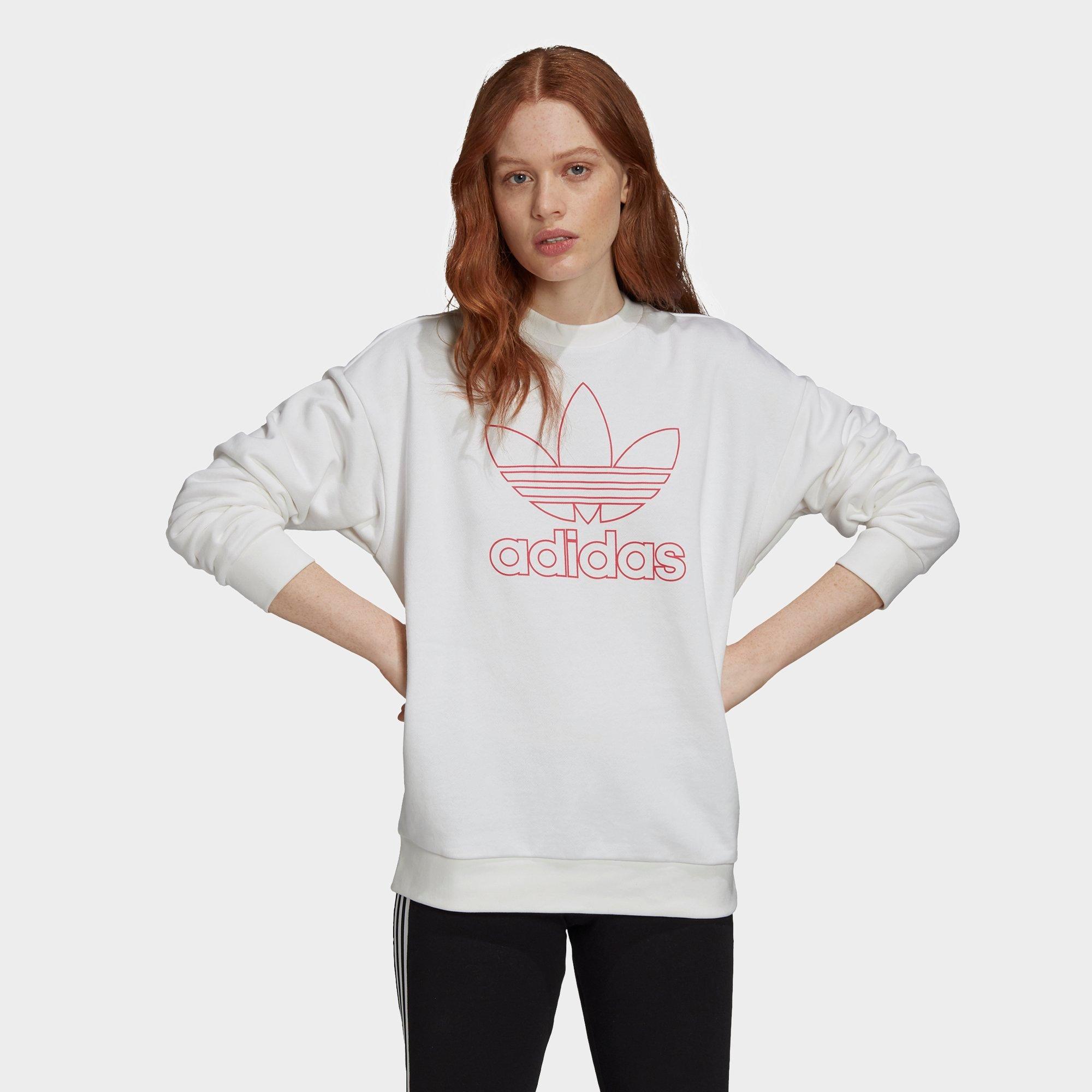 women's adidas trefoil crewneck sweatshirt