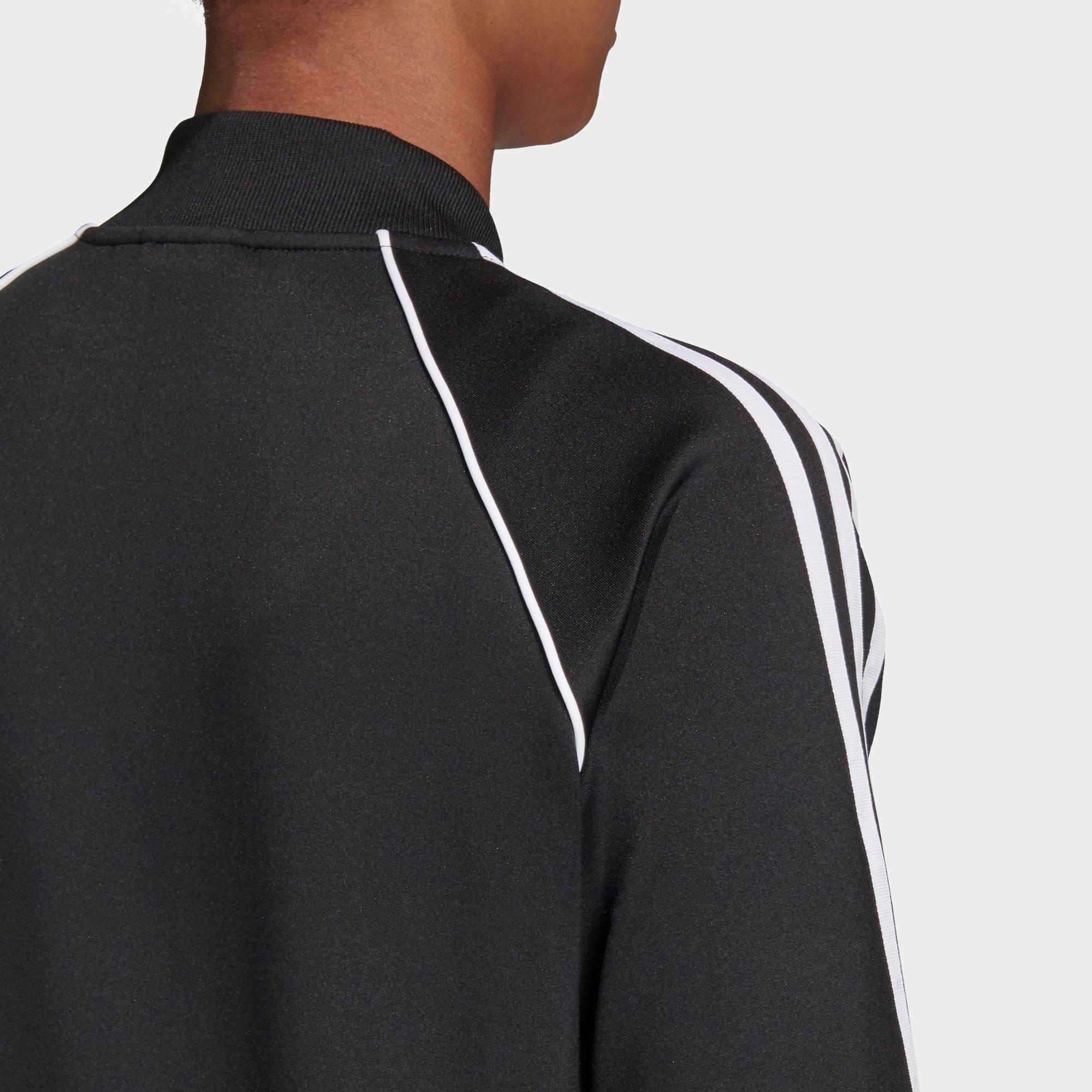 women's adidas striped track jacket