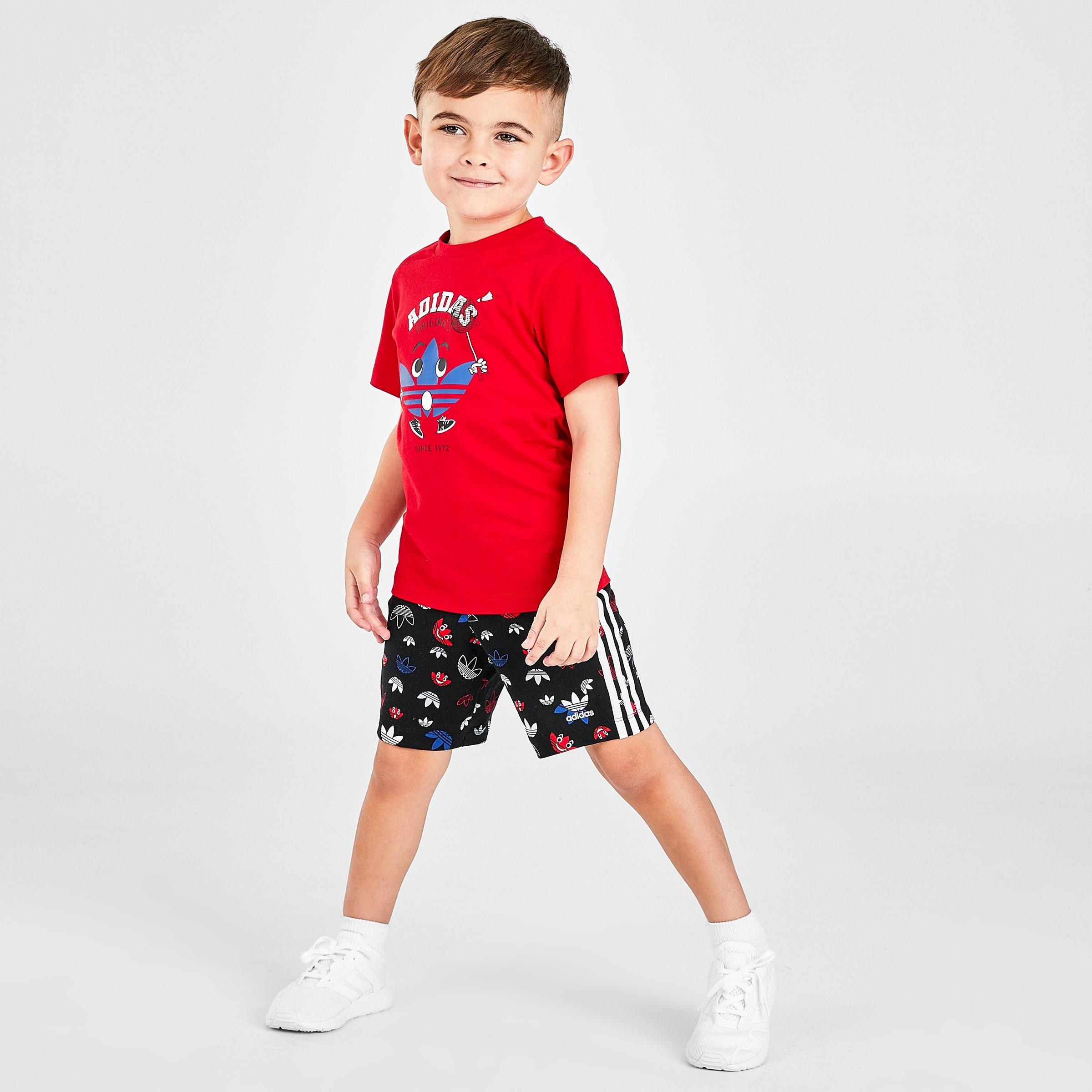 adidas toddler boy short sets