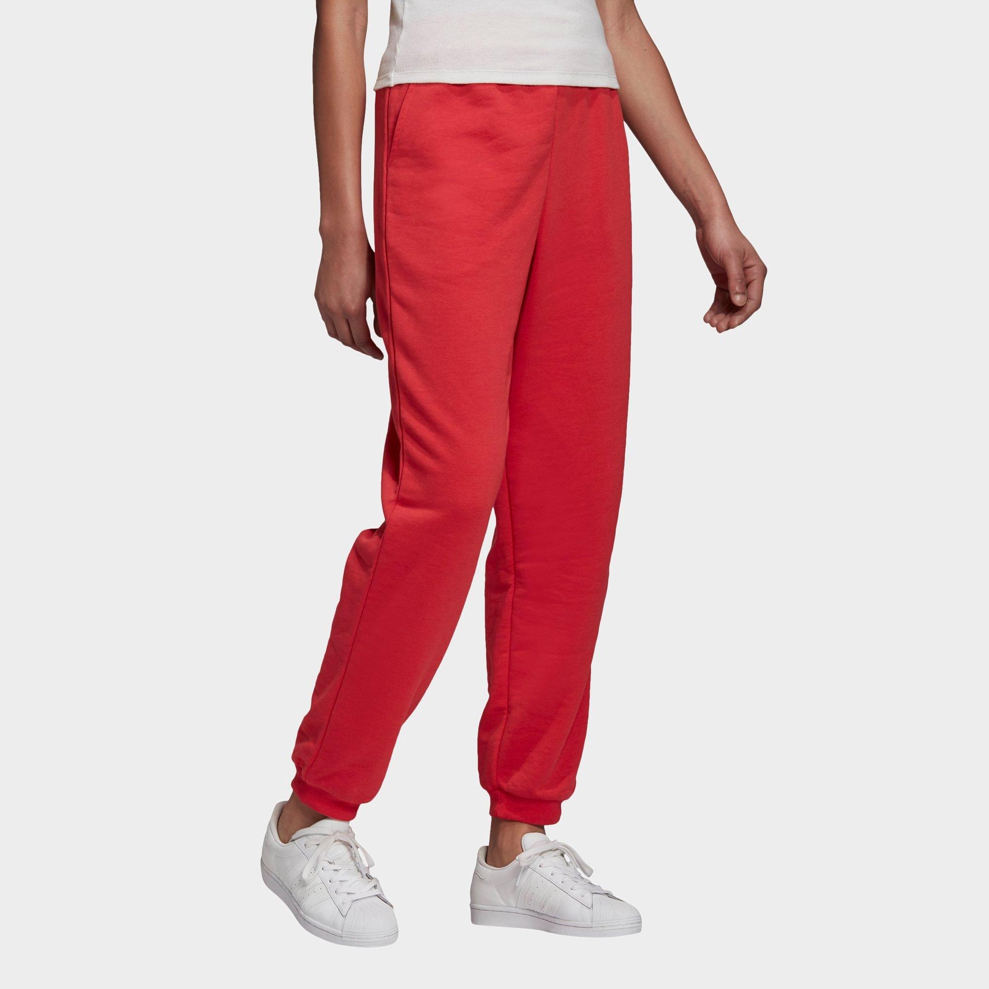 adidas red joggers womens