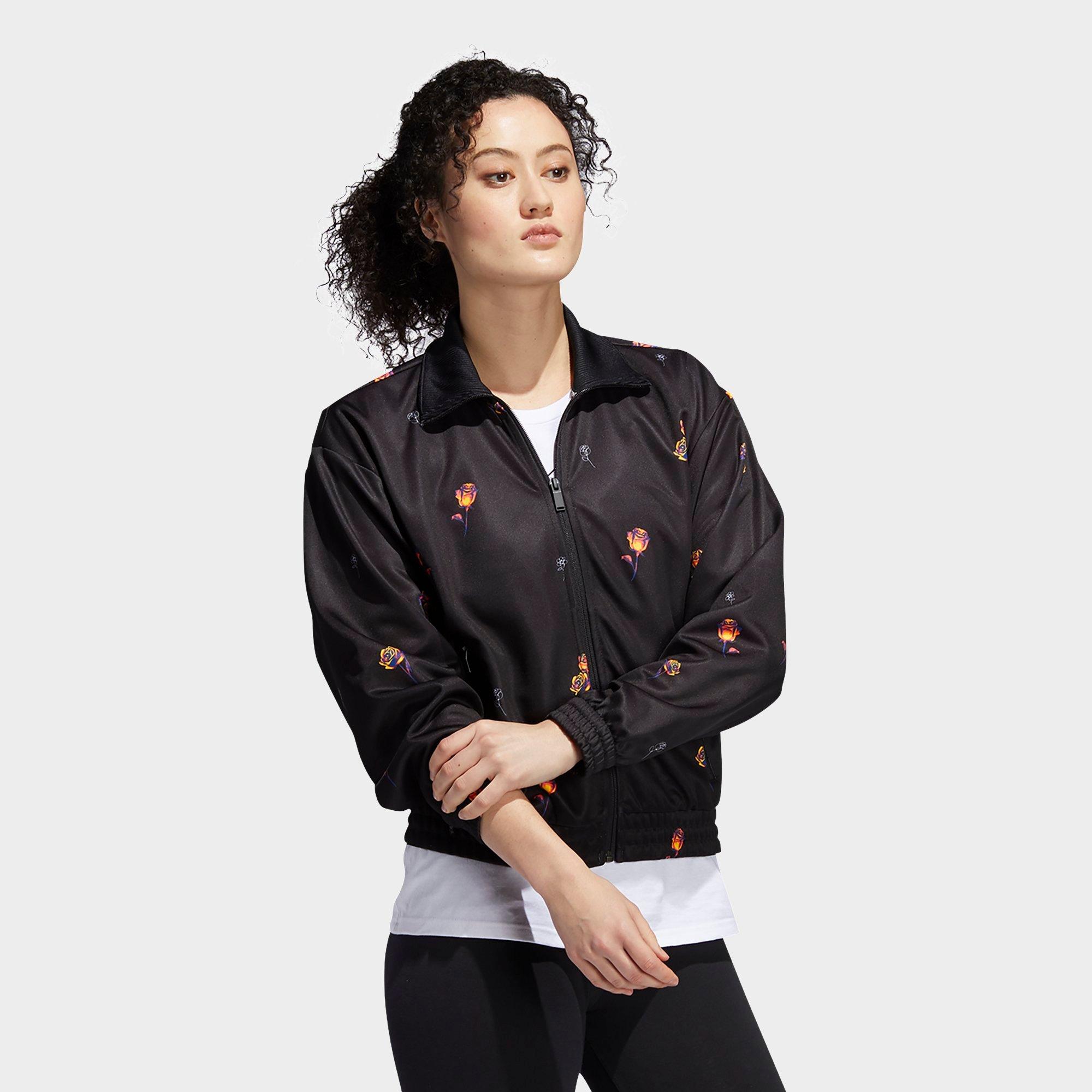 adidas black floral jacket