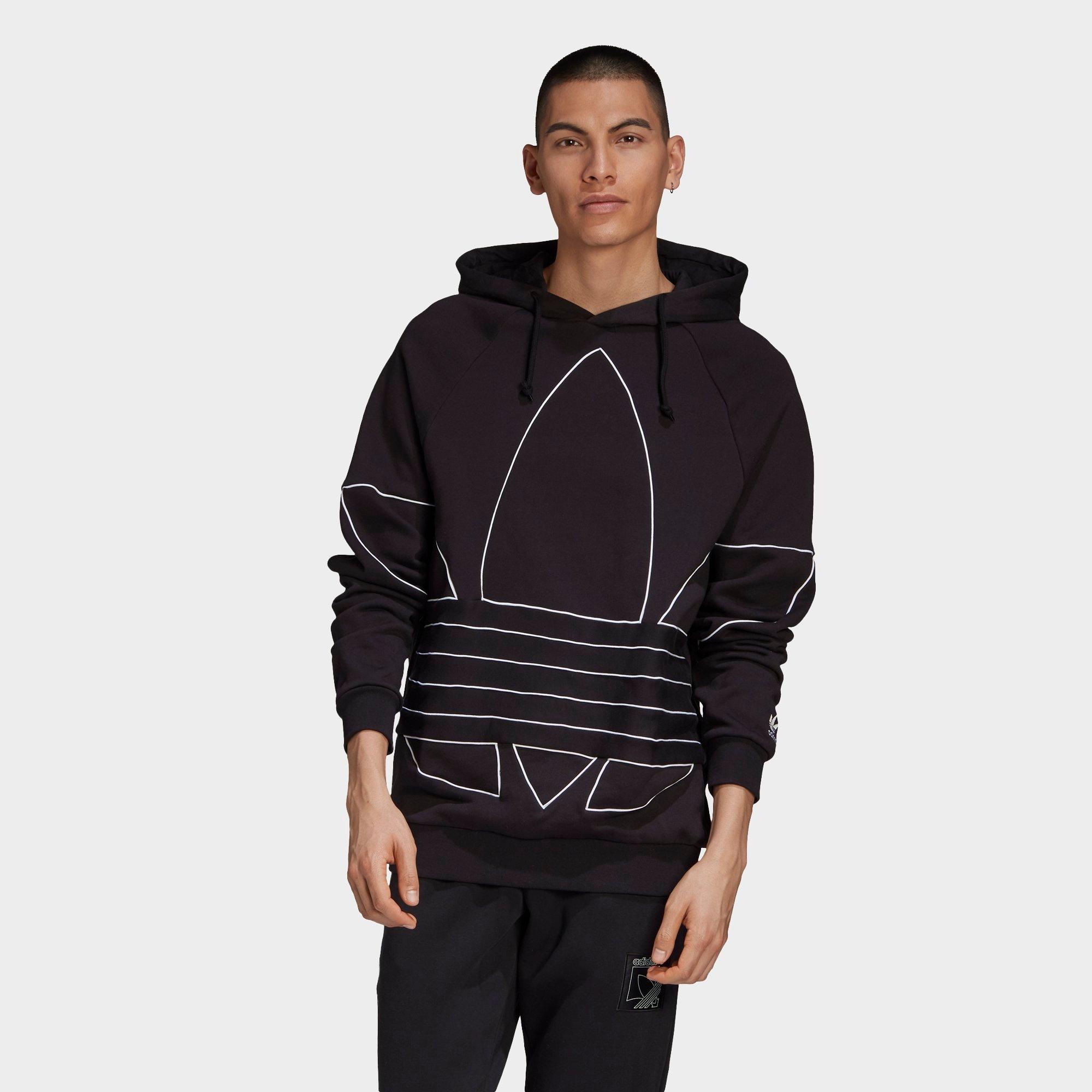 adidas men's original trefoil street graphic front pocket hoodie