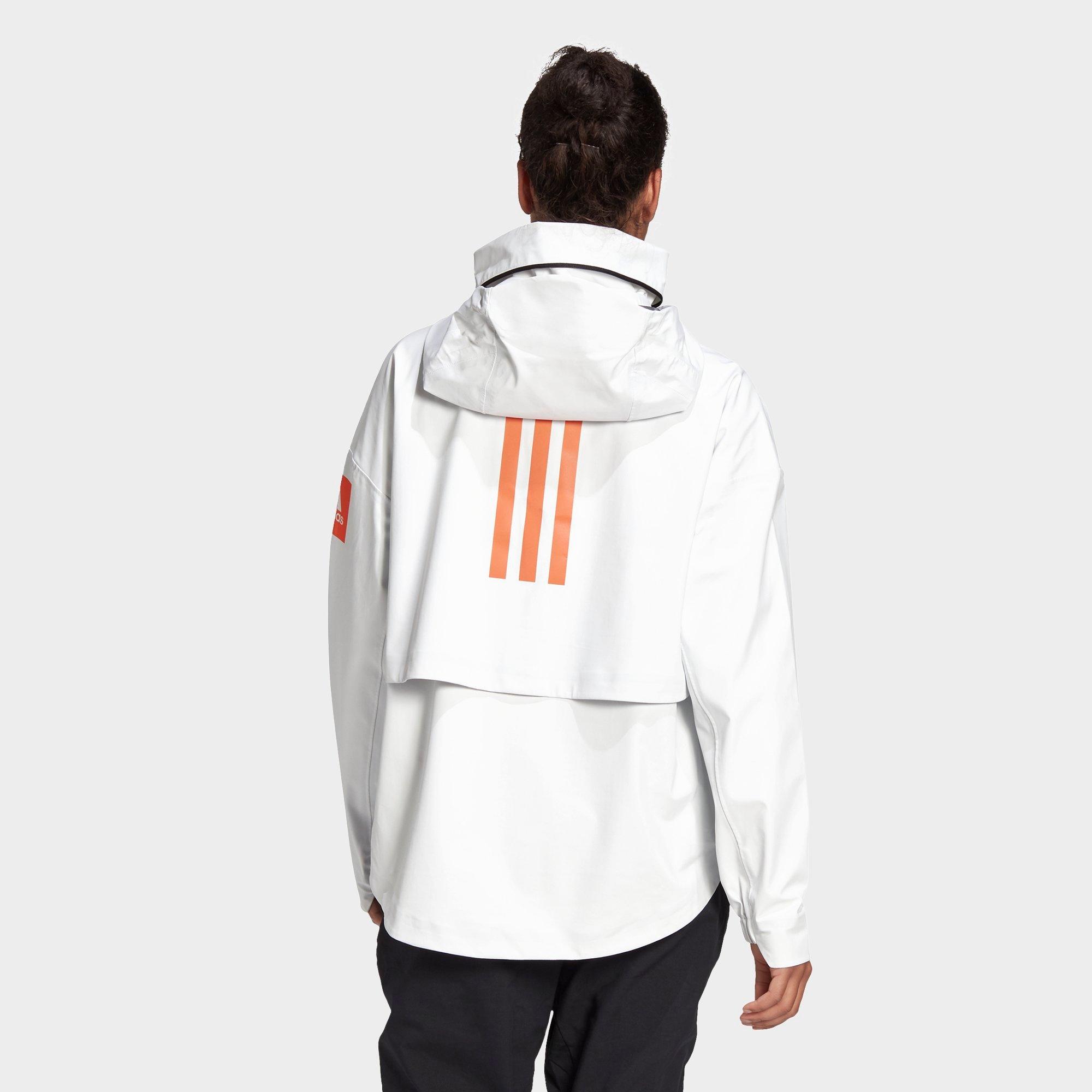 adidas rain jacket white