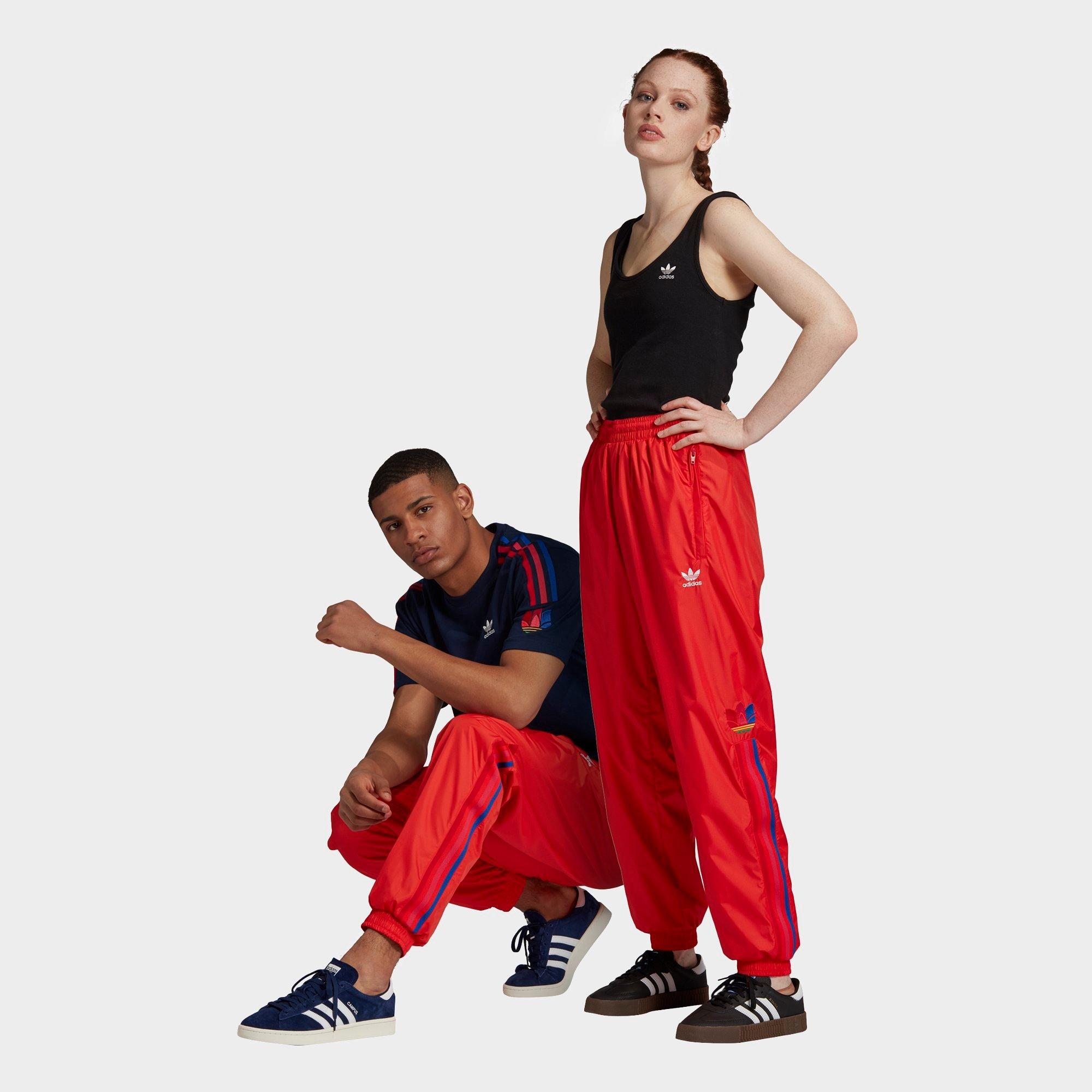 adidas originals trefoil stripe fleece track pants