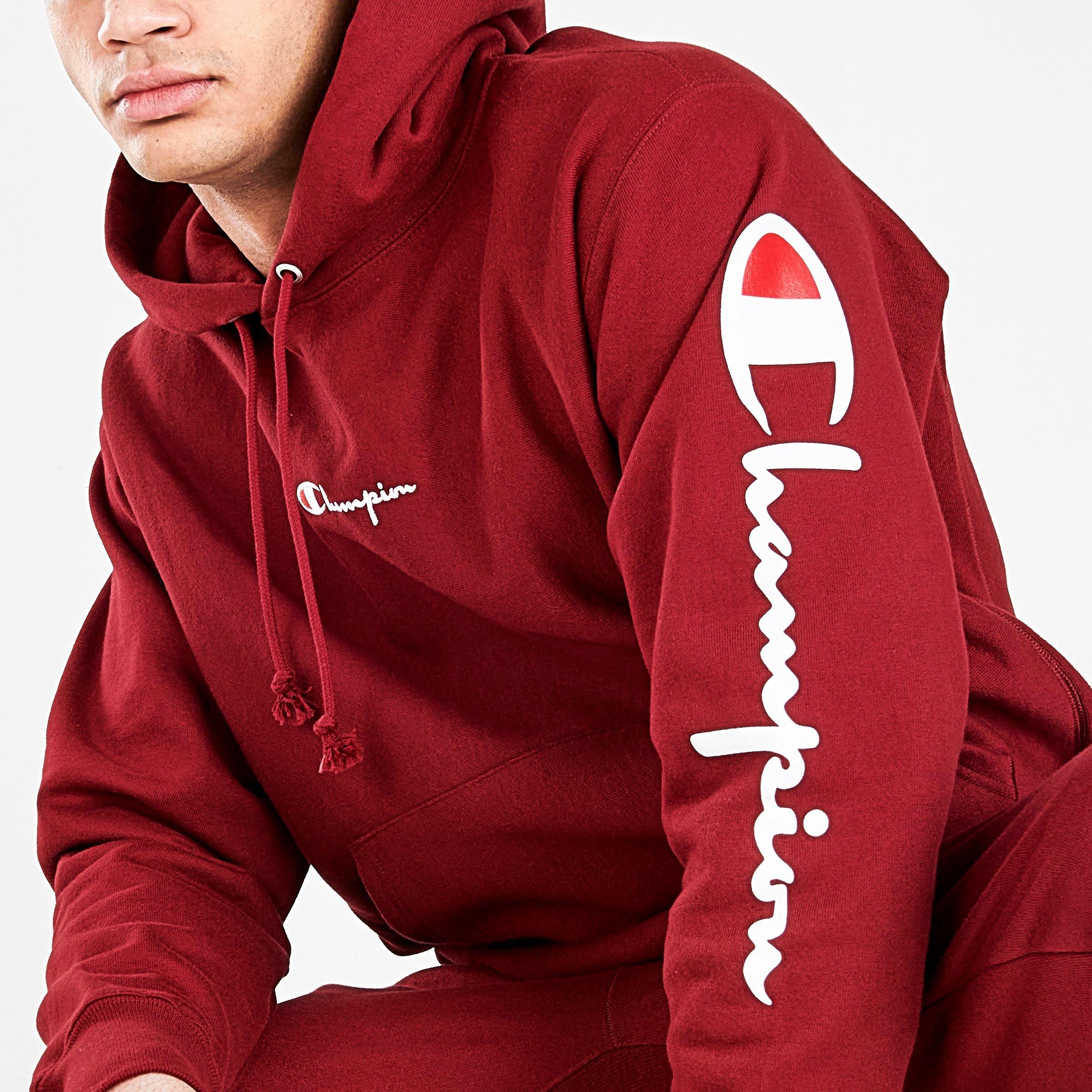 men's champion reverse weave embroidered logo hoodie