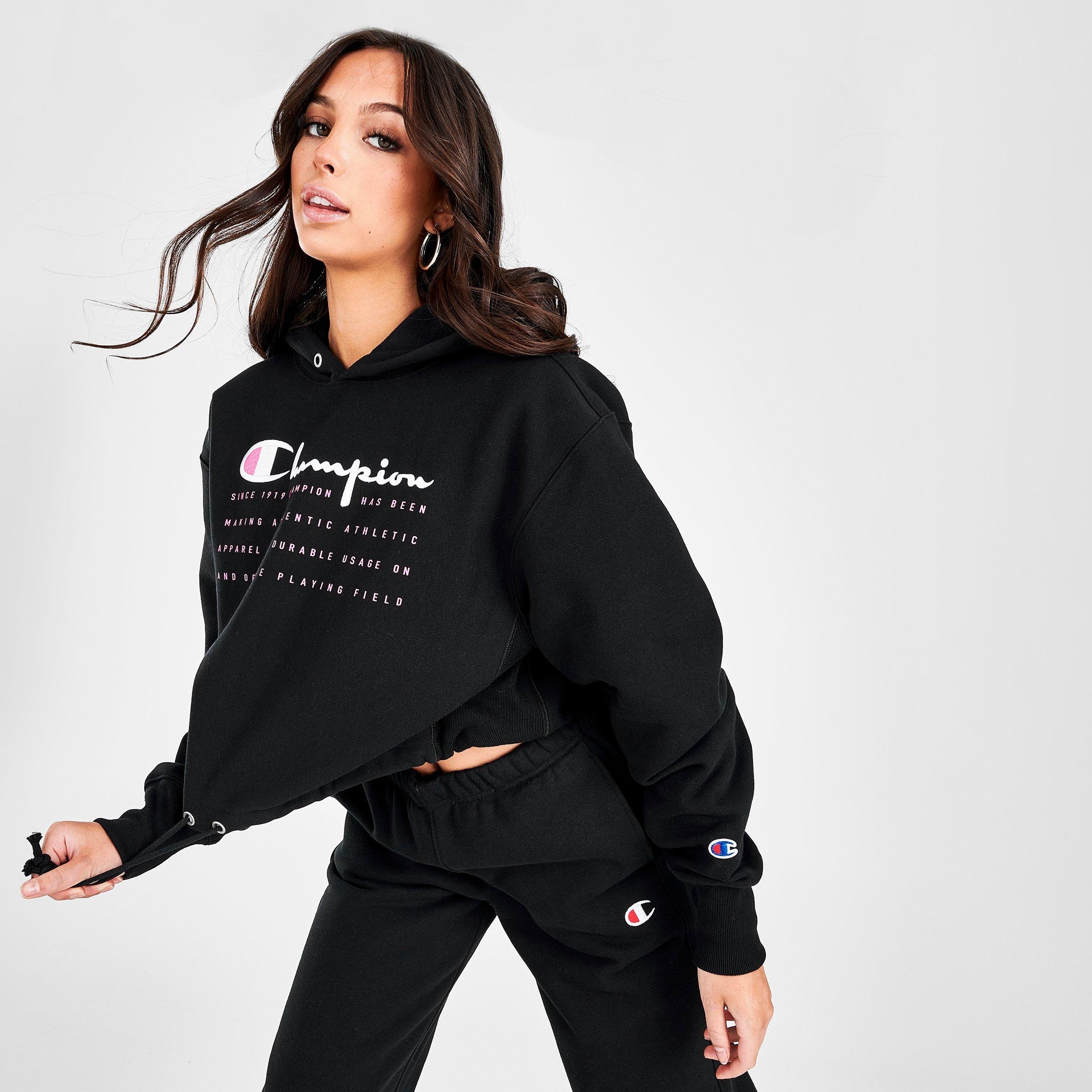 women's champion hoodie black