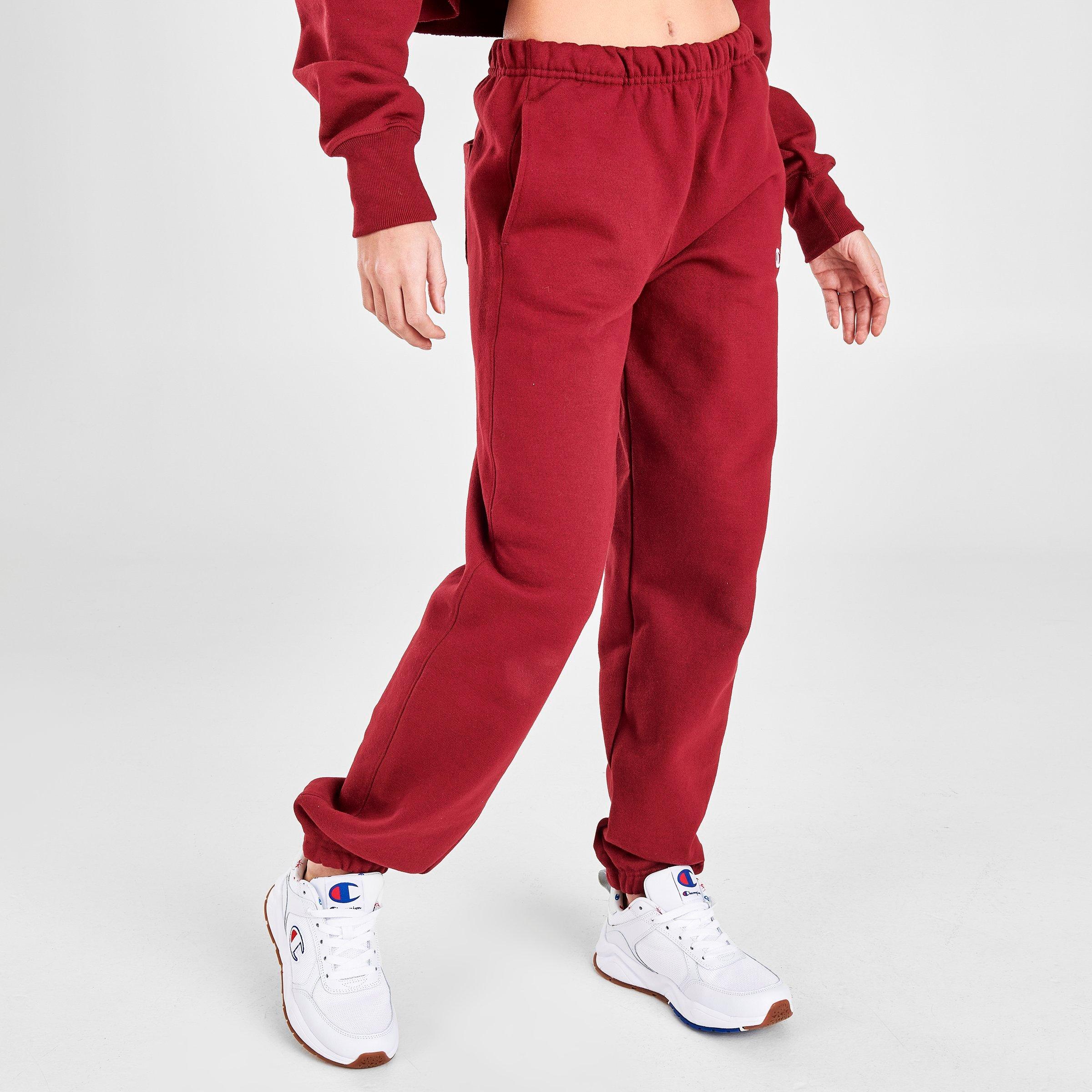 burgundy champion sweatpants