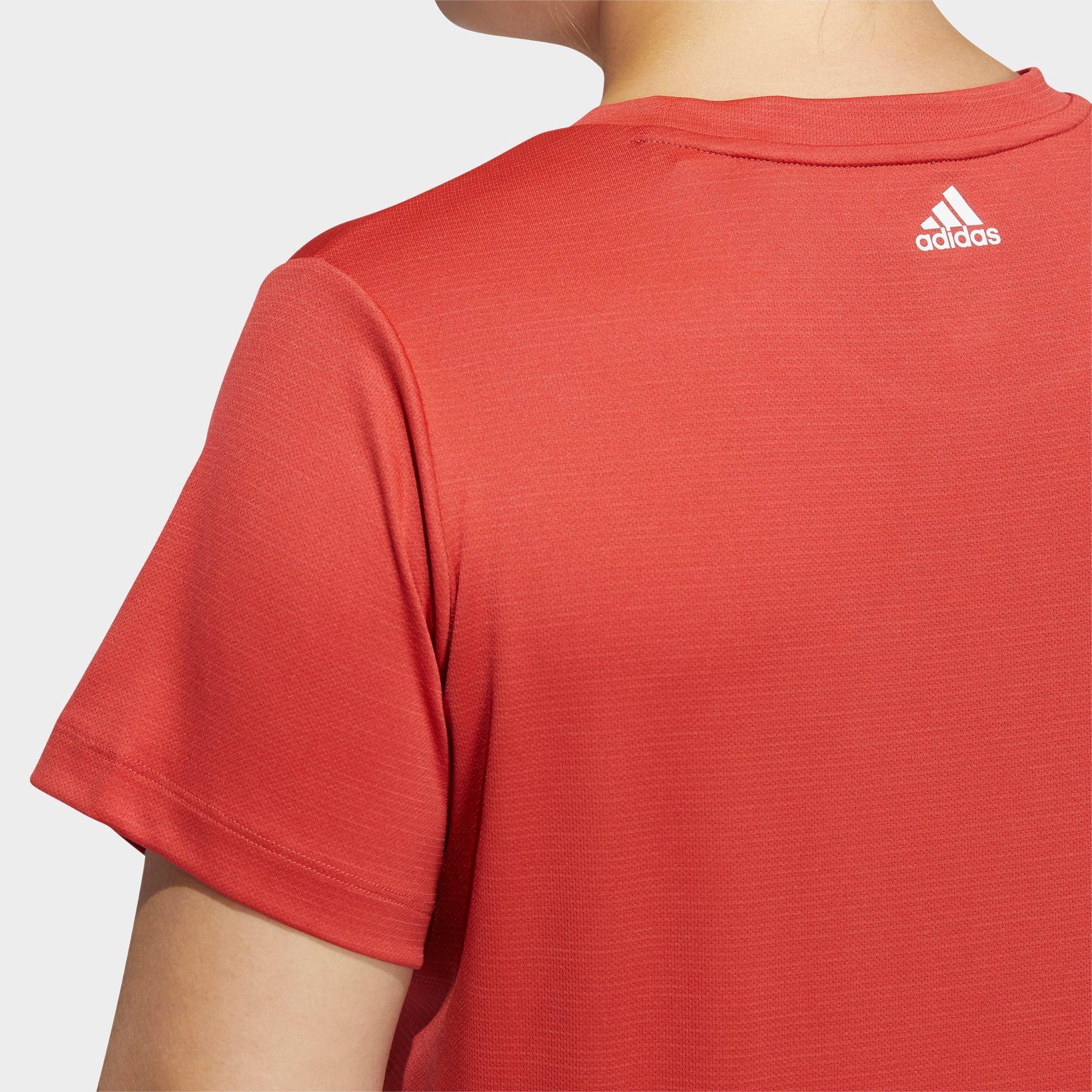 red and white adidas t shirt women's