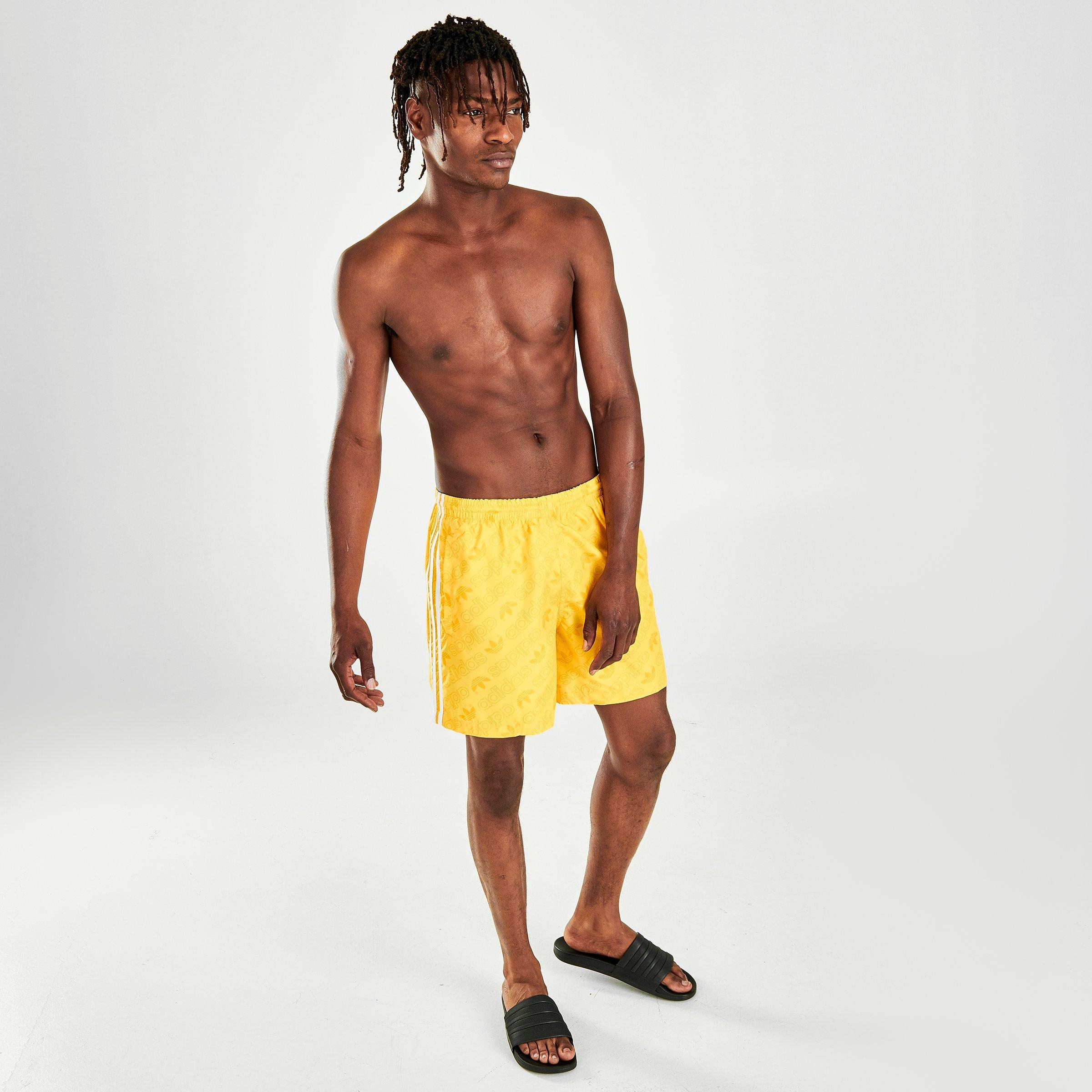 adidas allover print swim shorts