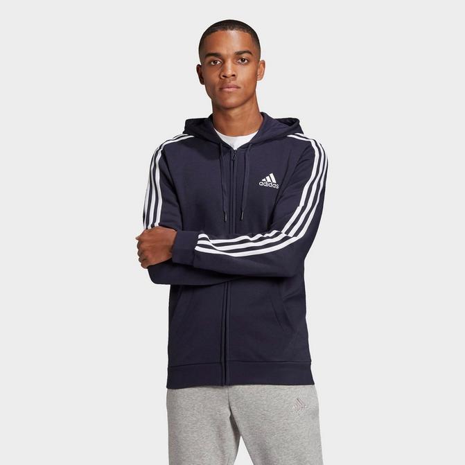 Had gør ikke Den aktuelle Men's adidas Essentials Fleece 3-Stripes Full Zip Hoodie | JD Sports