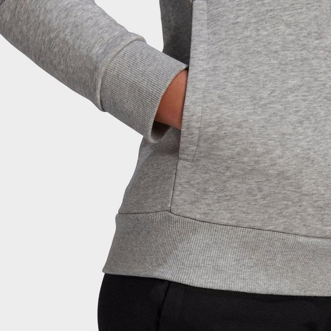  Essential Fleece Hoodie, Gray/white - women's