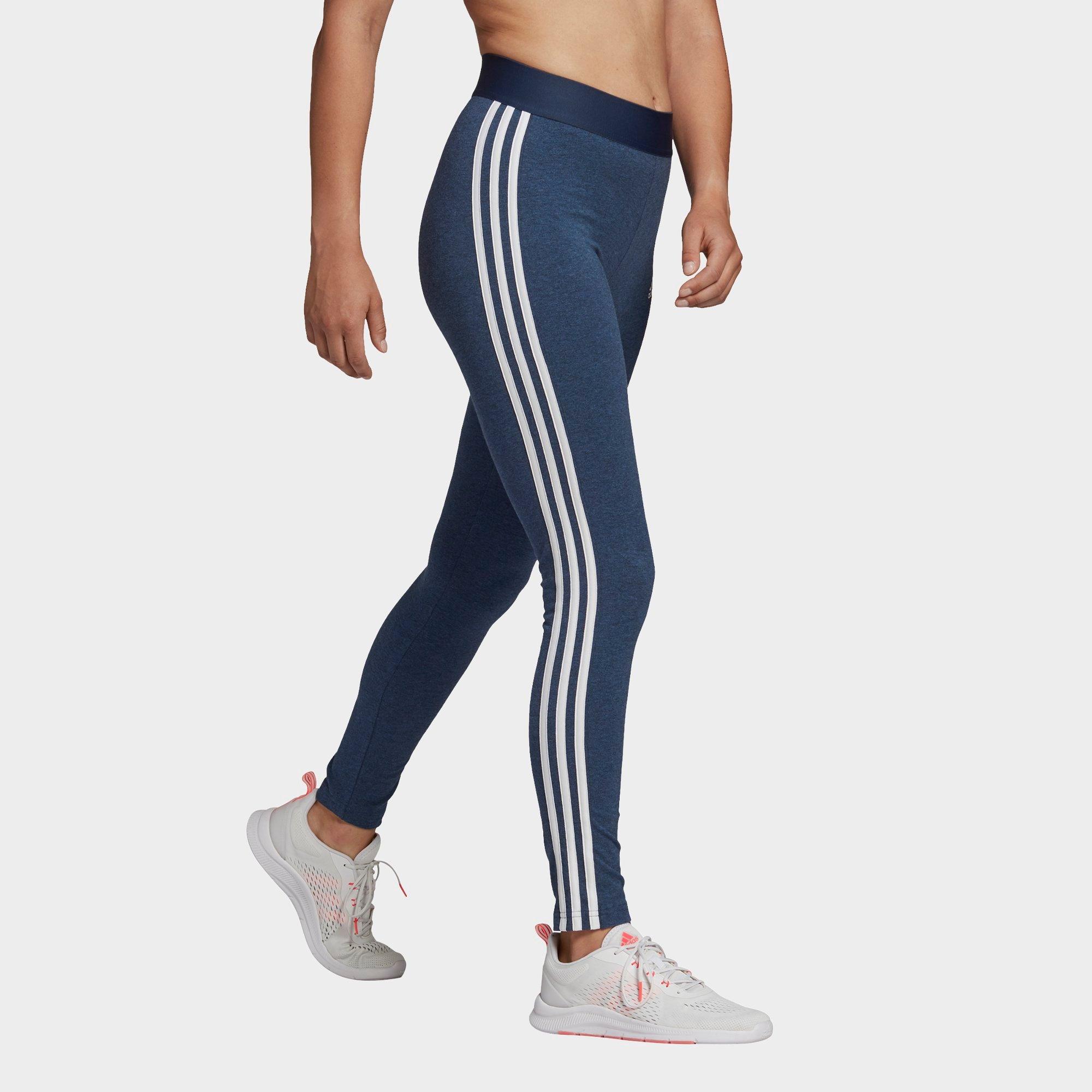 adidas 3 stripe navy leggings