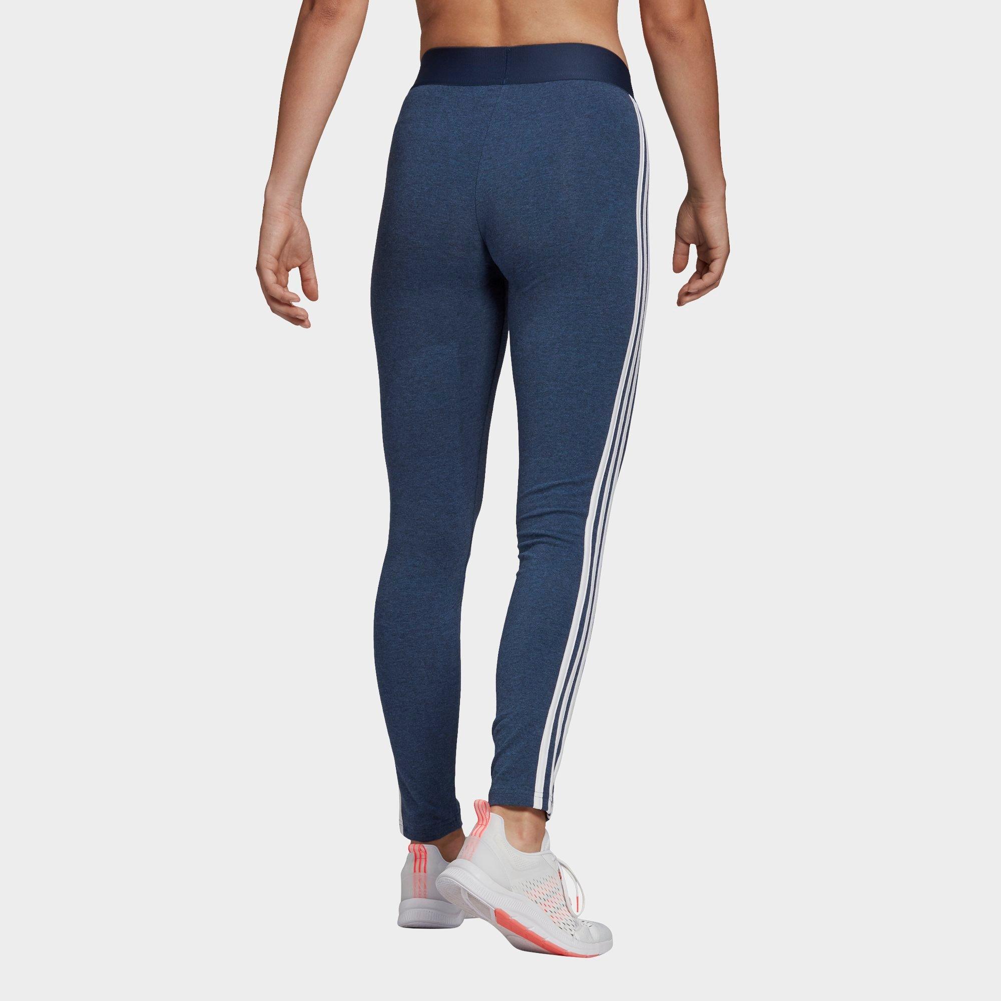 navy adidas 3 stripe leggings