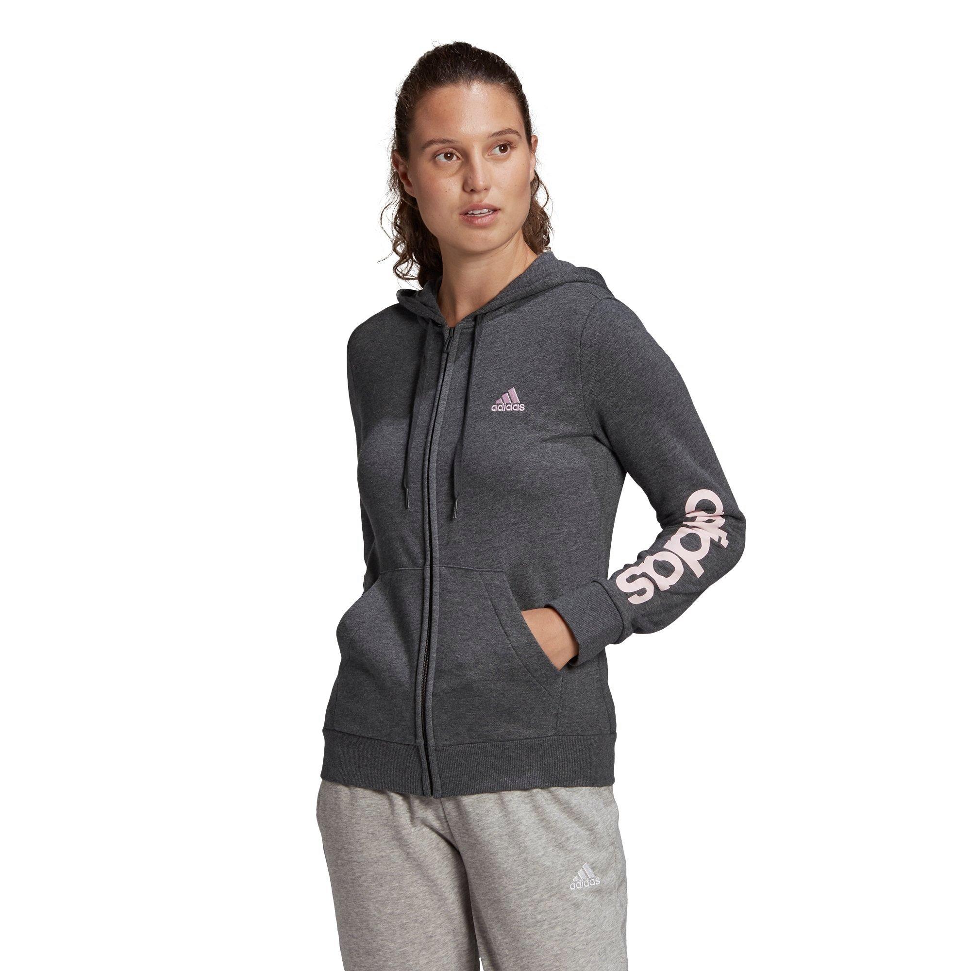adidas grey zip hoodie women's
