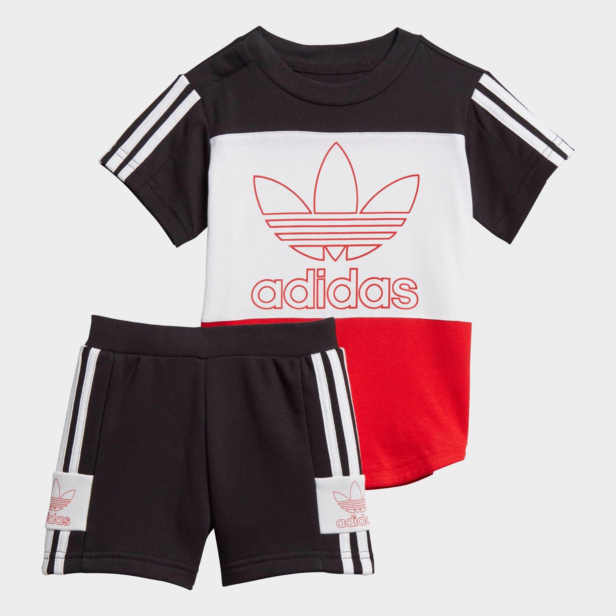 boys adidas shorts and tshirts