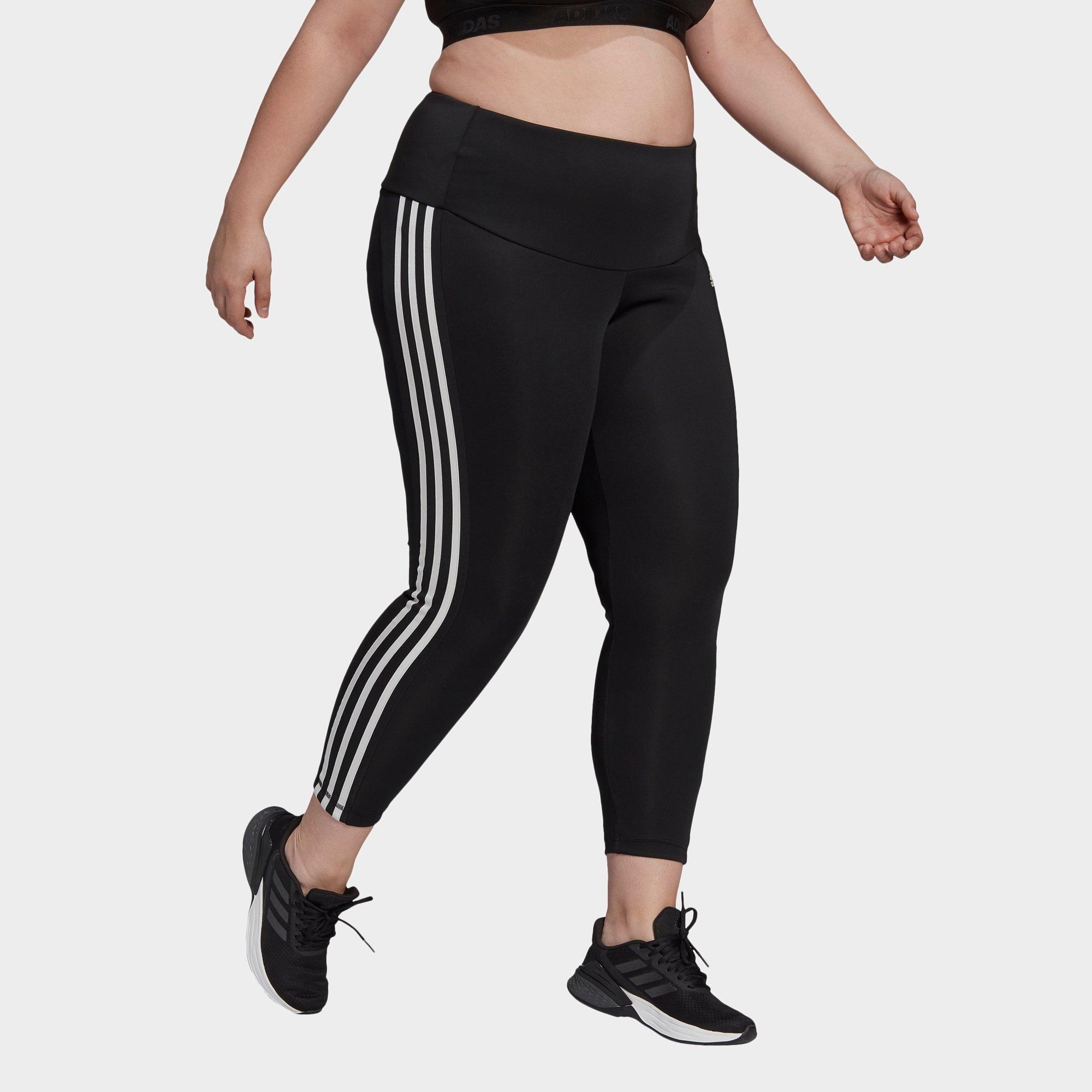 adidas 3 stripe leggings plus size