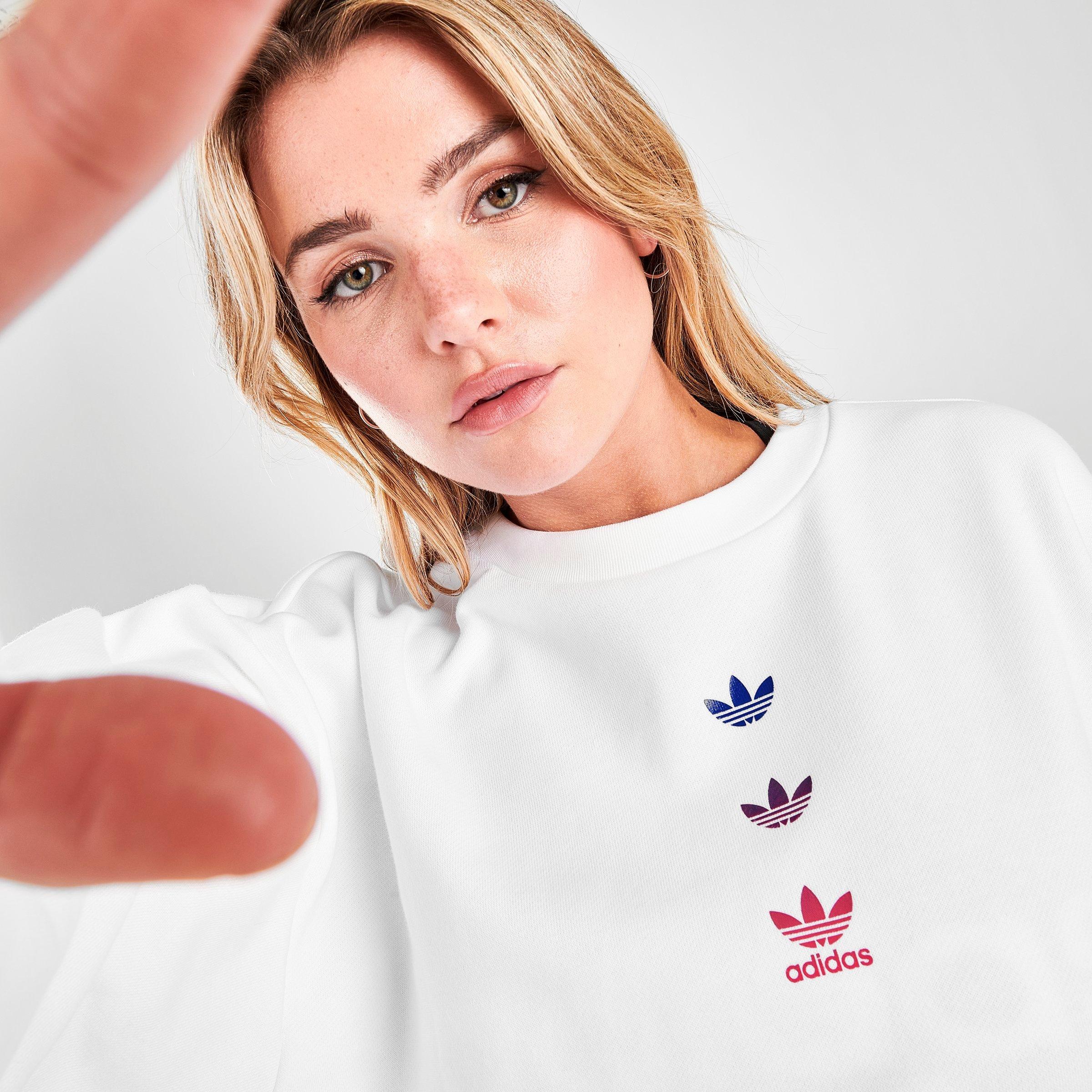 women's adidas originals repeat trefoil crew sweatshirt