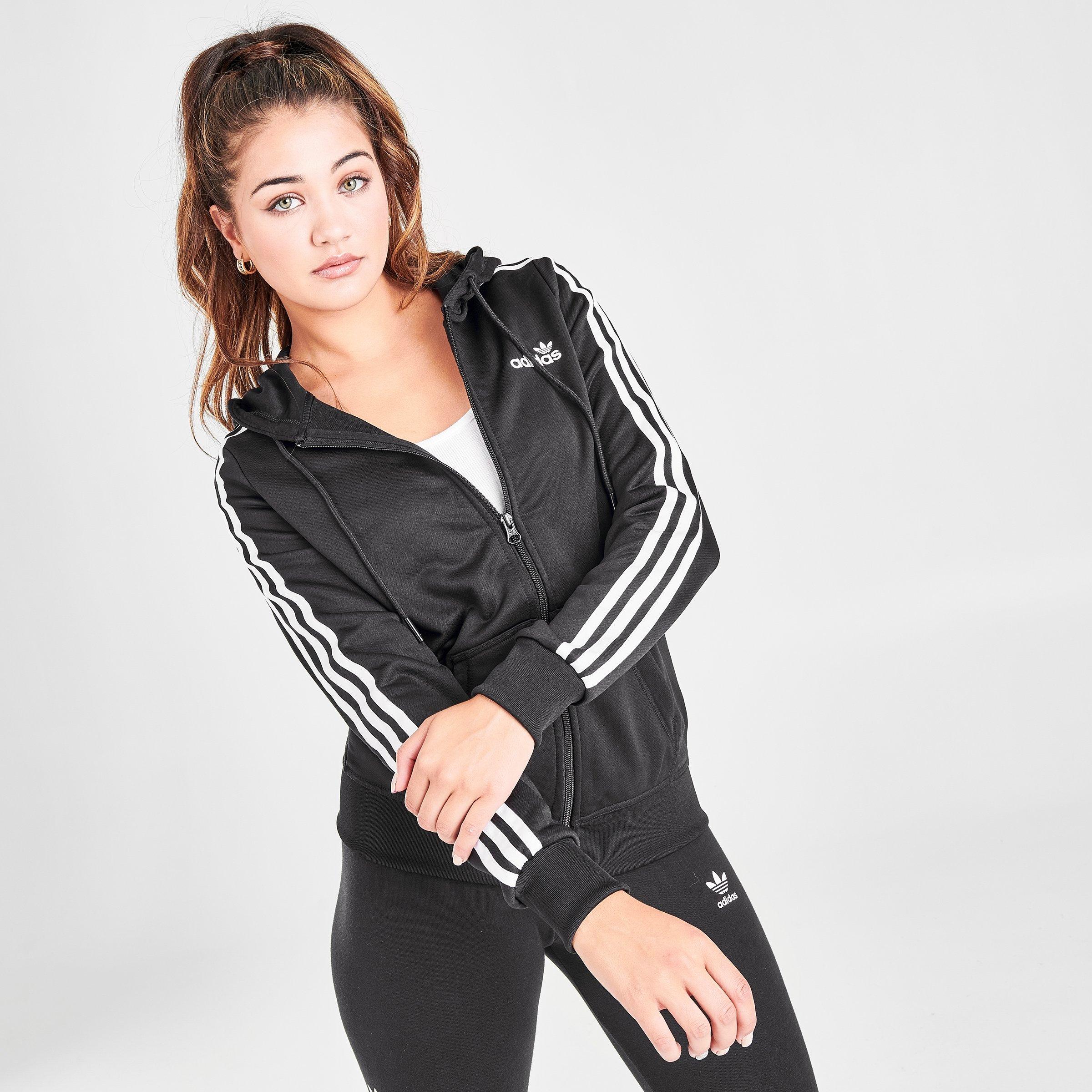 Women's adidas Originals 3-Stripes Full-Zip Hoodie| JD Sports