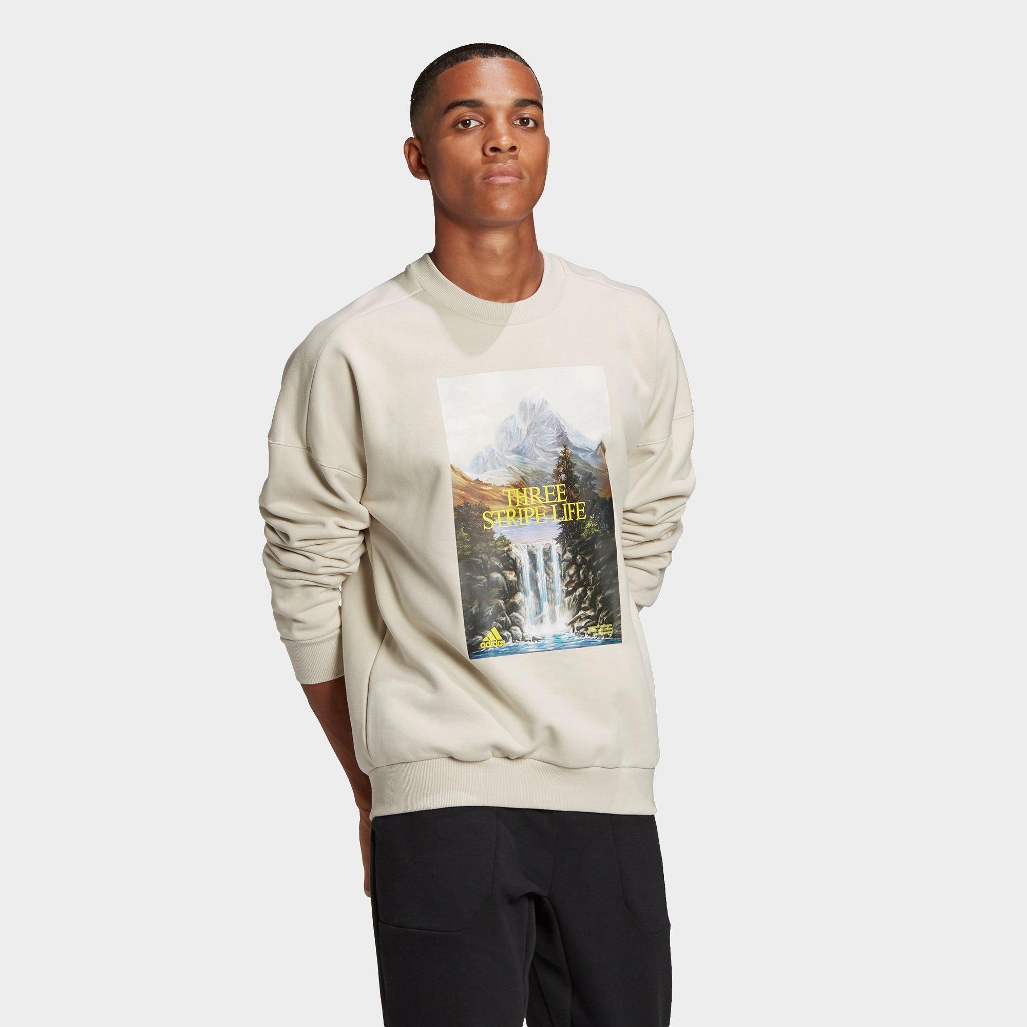 adidas graphic crew neck sweatshirt