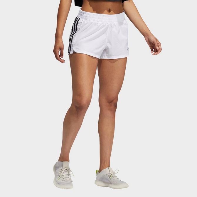 Women s adidas Pacer 3 Stripes Woven Training Shorts JD Sports