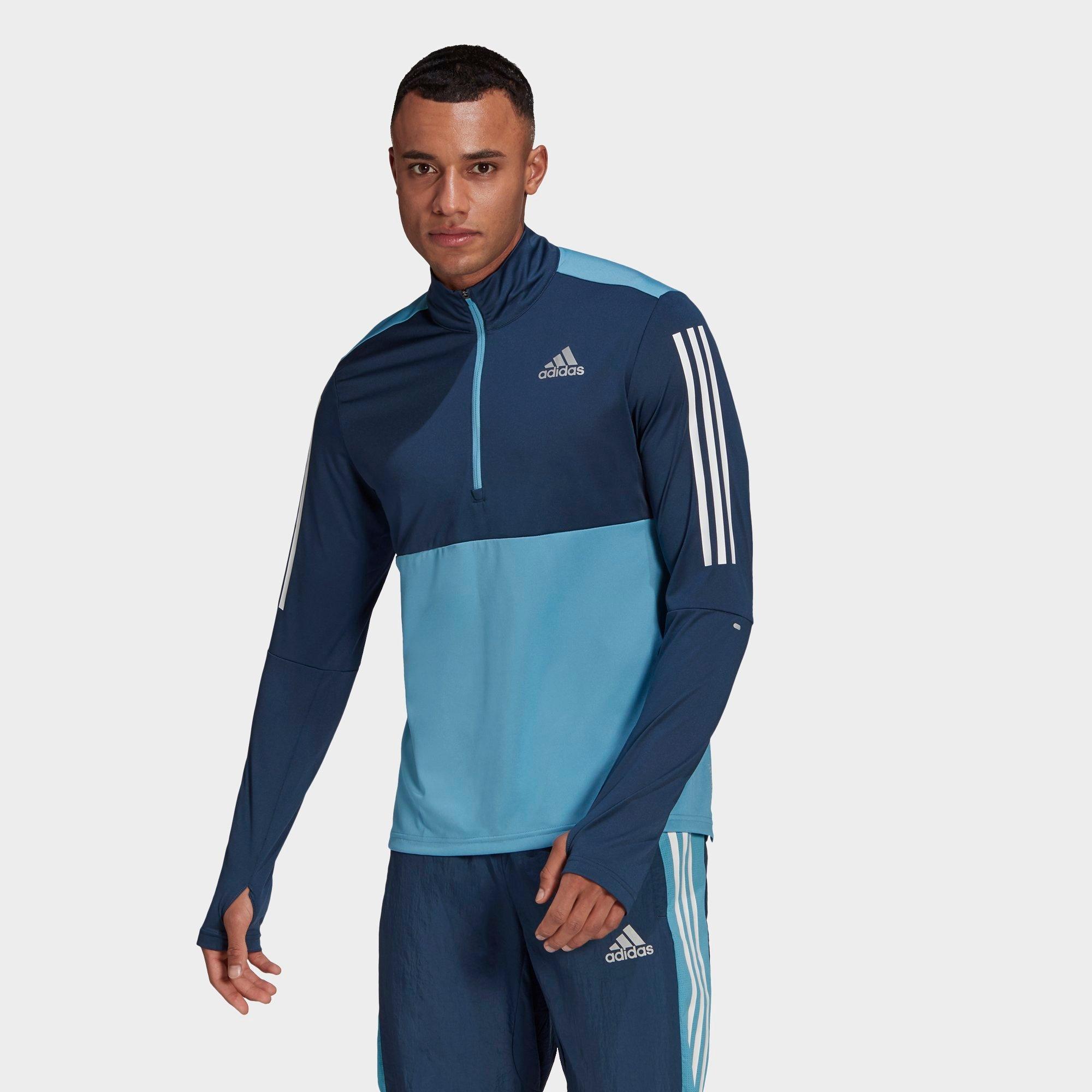 adidas half zip running top