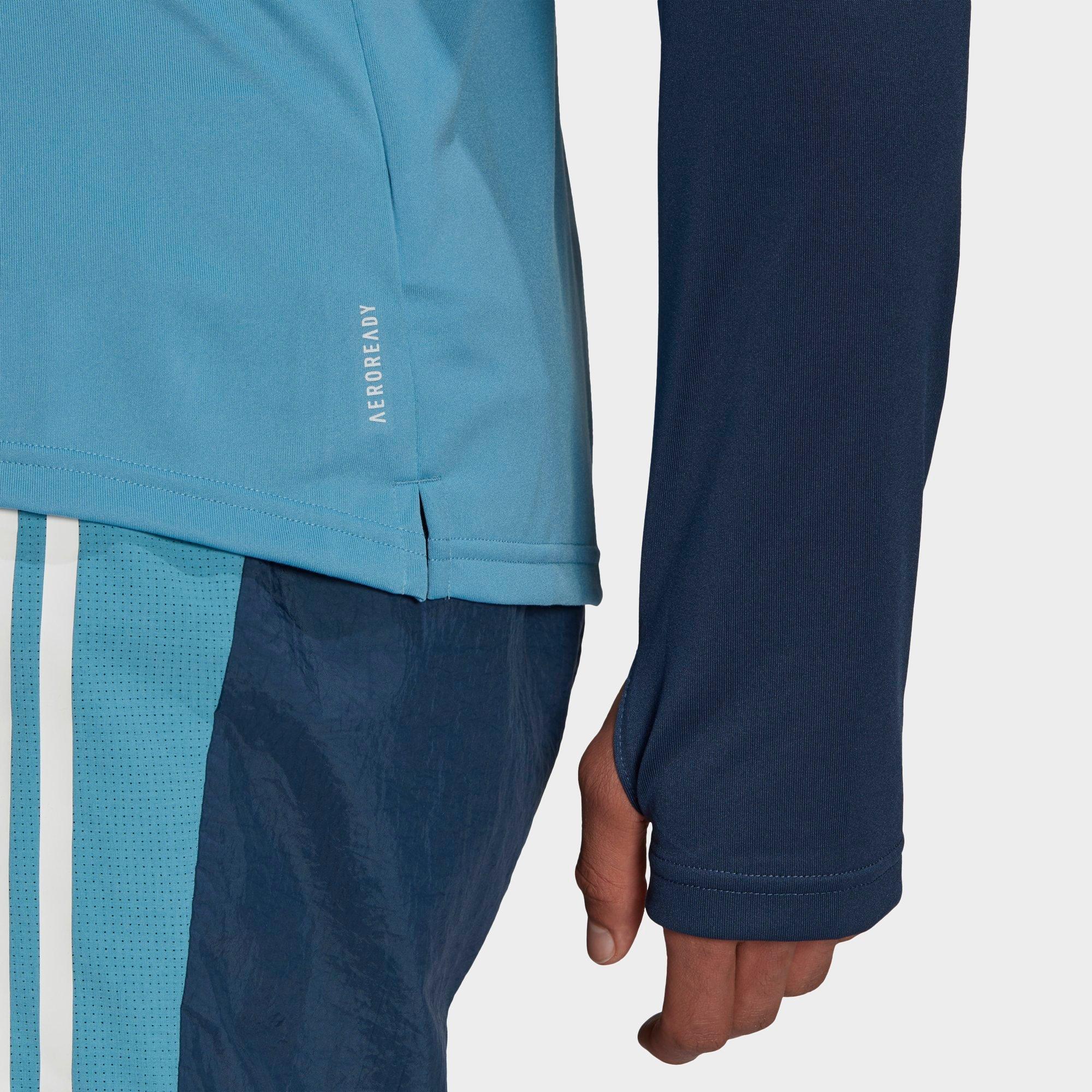 adidas half zip running top
