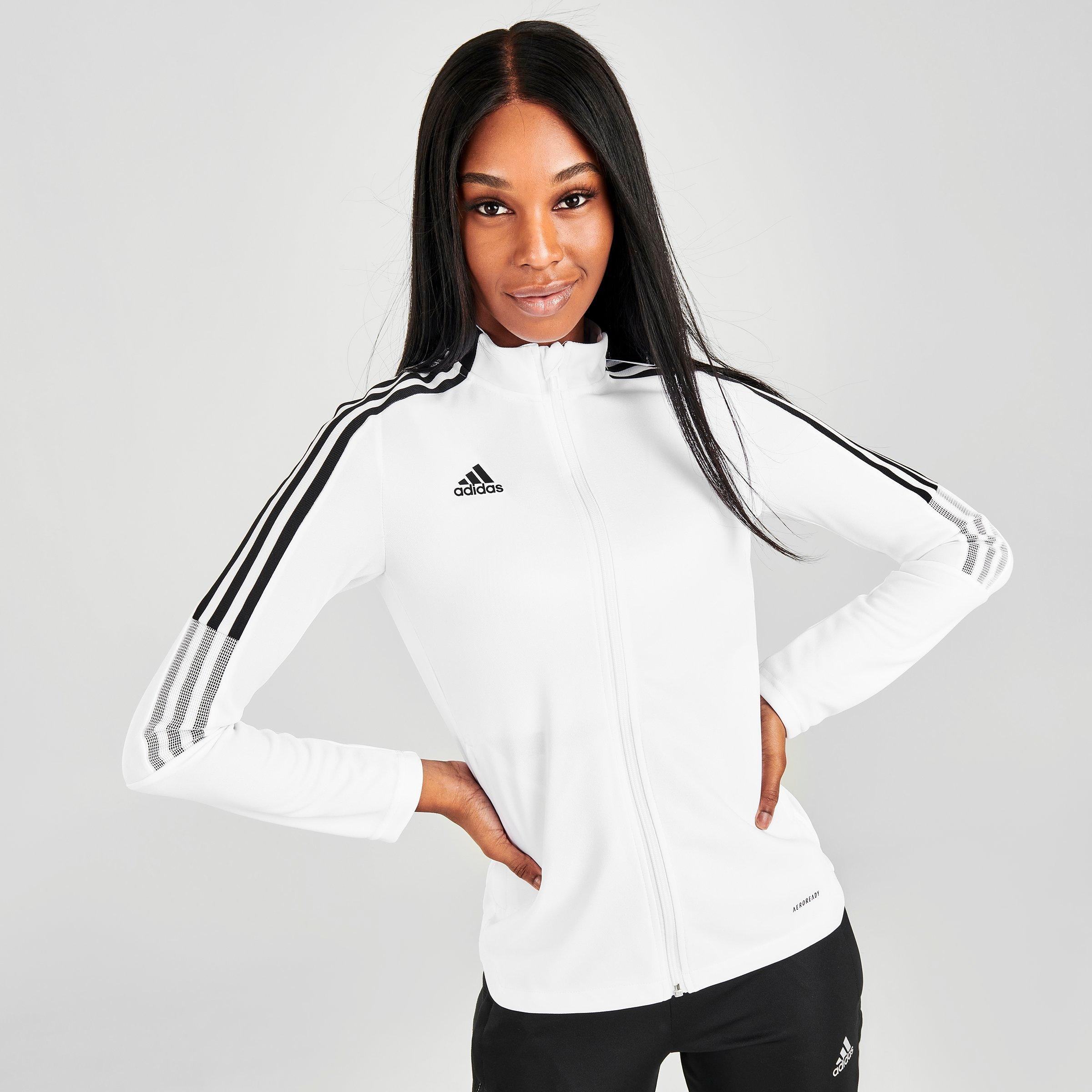 grey adidas track jacket women's