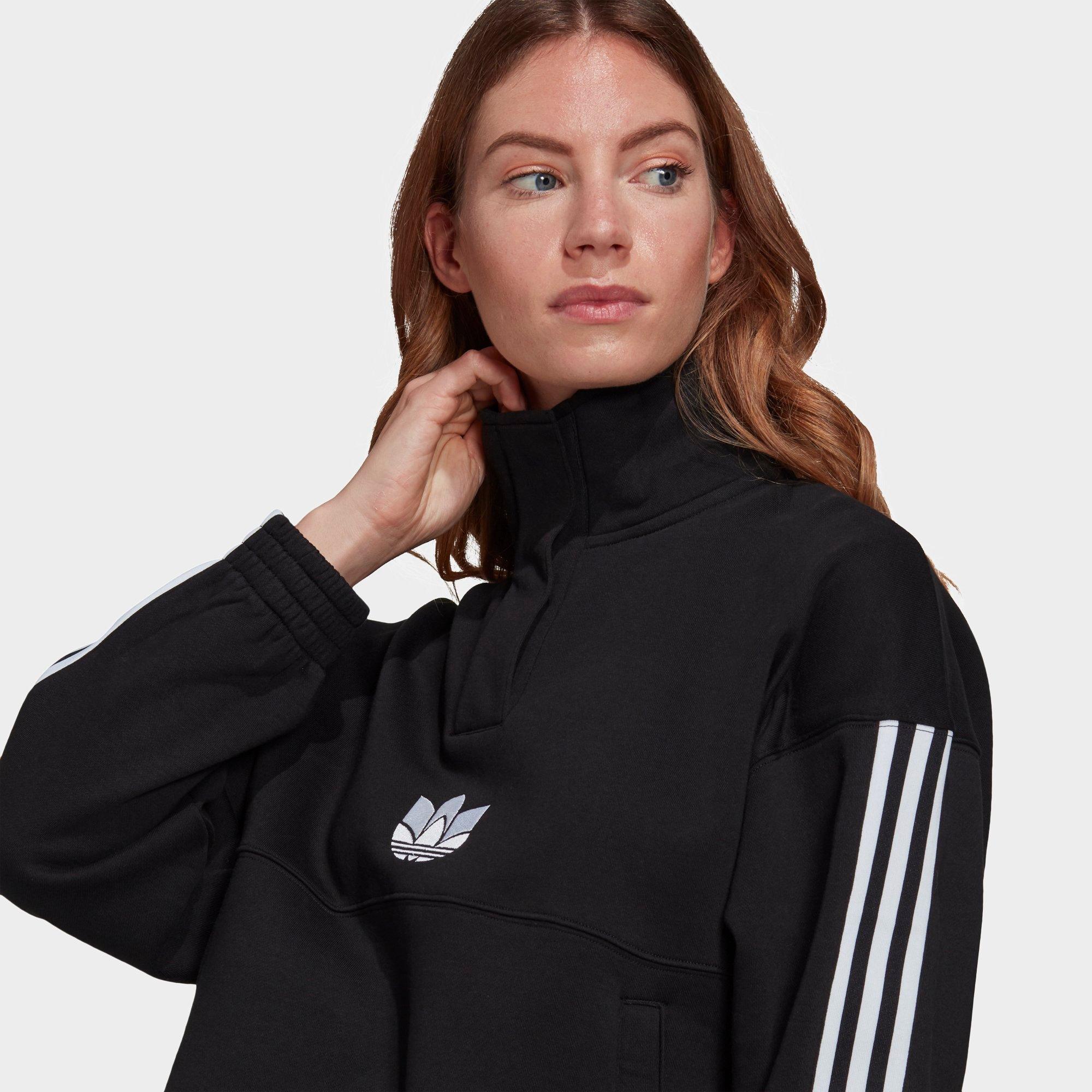 adidas originals trefoil half zip hoodie