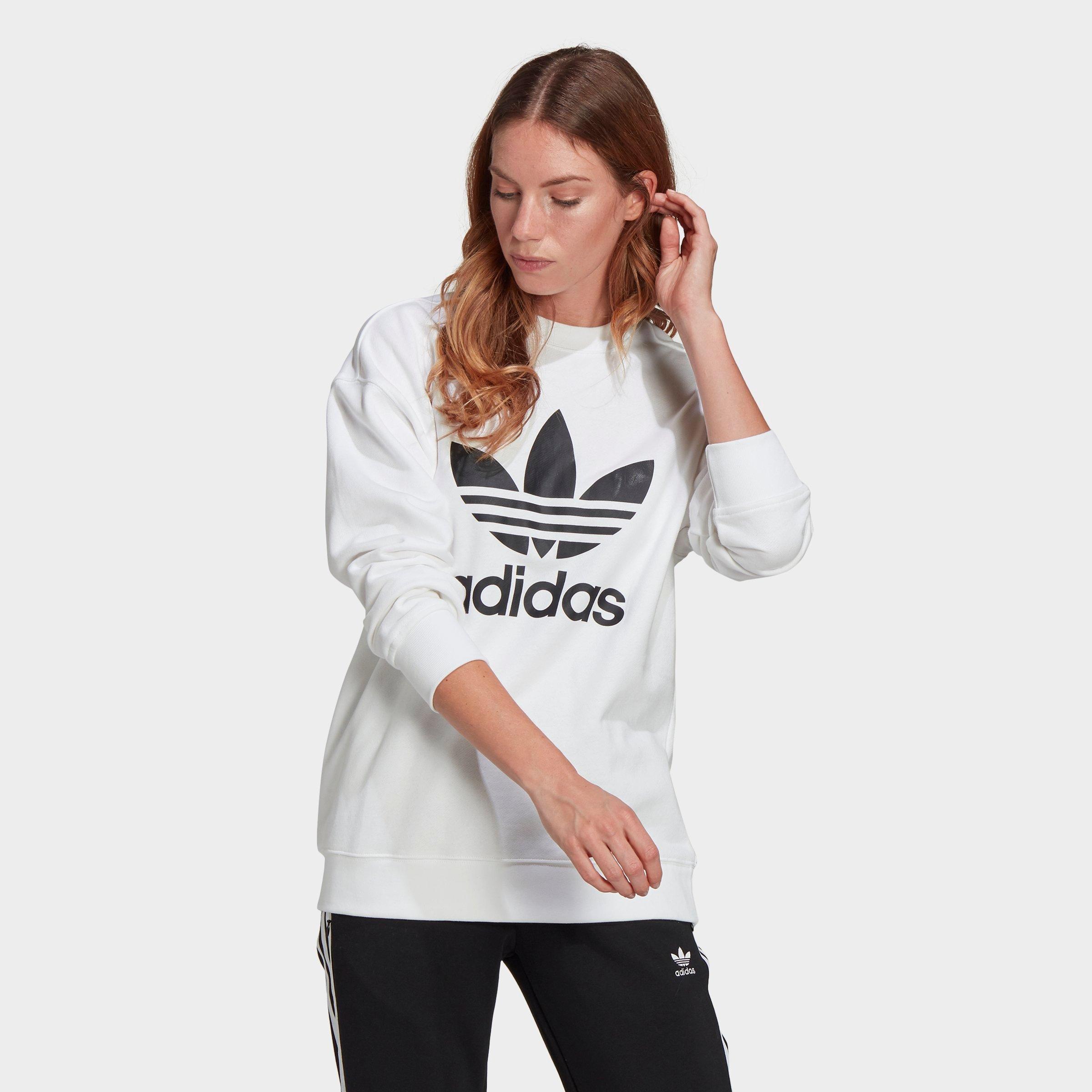 women's adidas trefoil crew sweatshirt