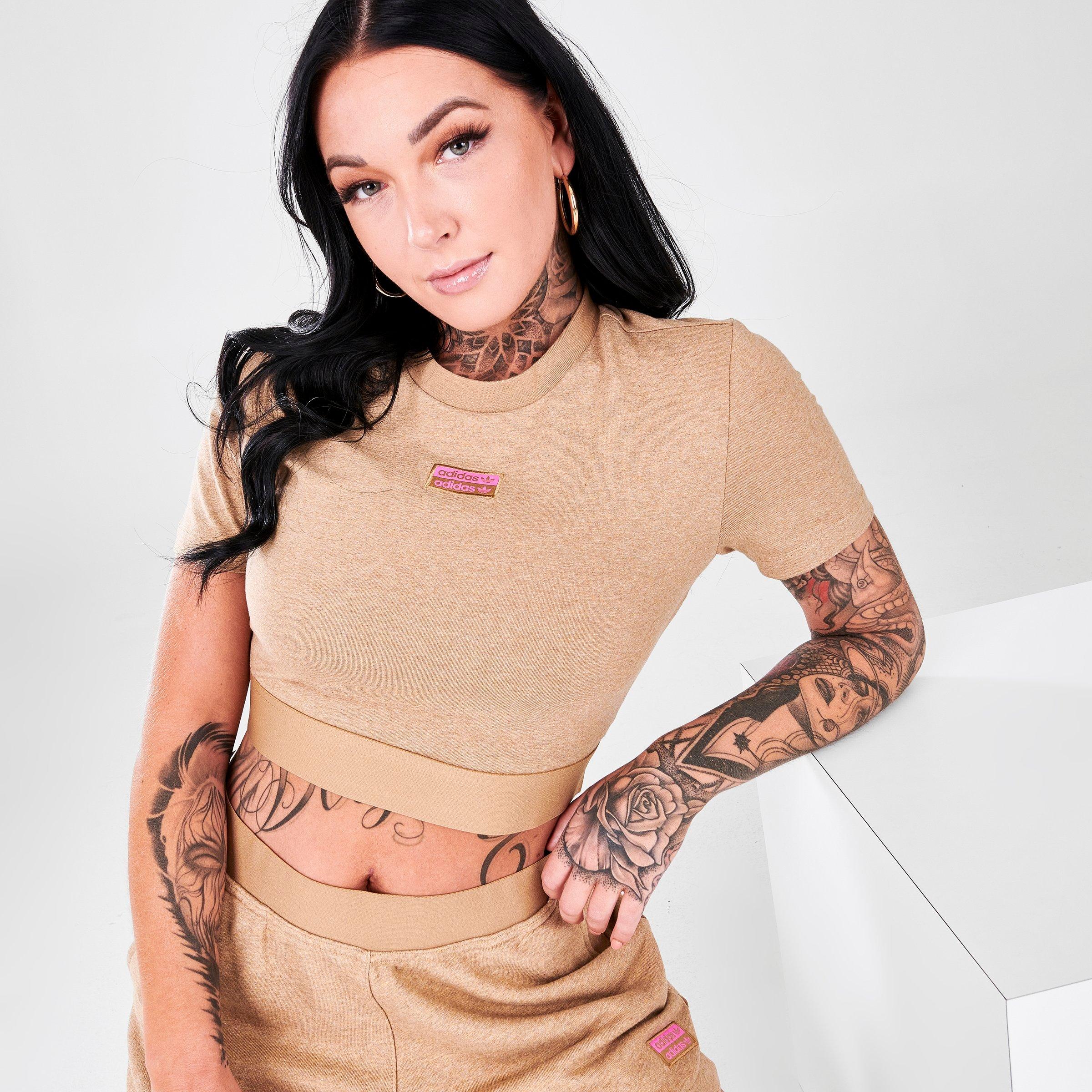 adidas cropped t shirt women's