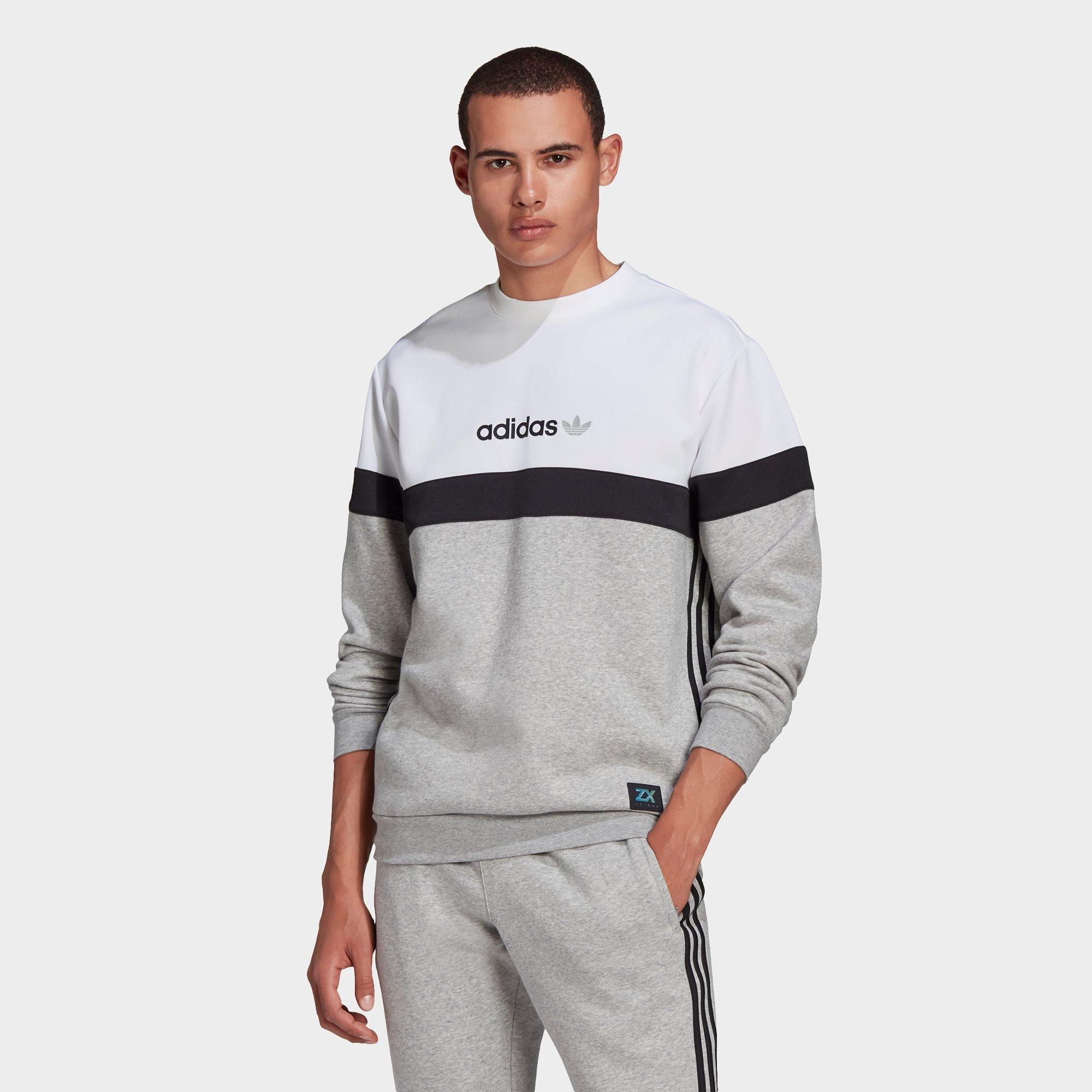 adidas grey crew sweatshirt