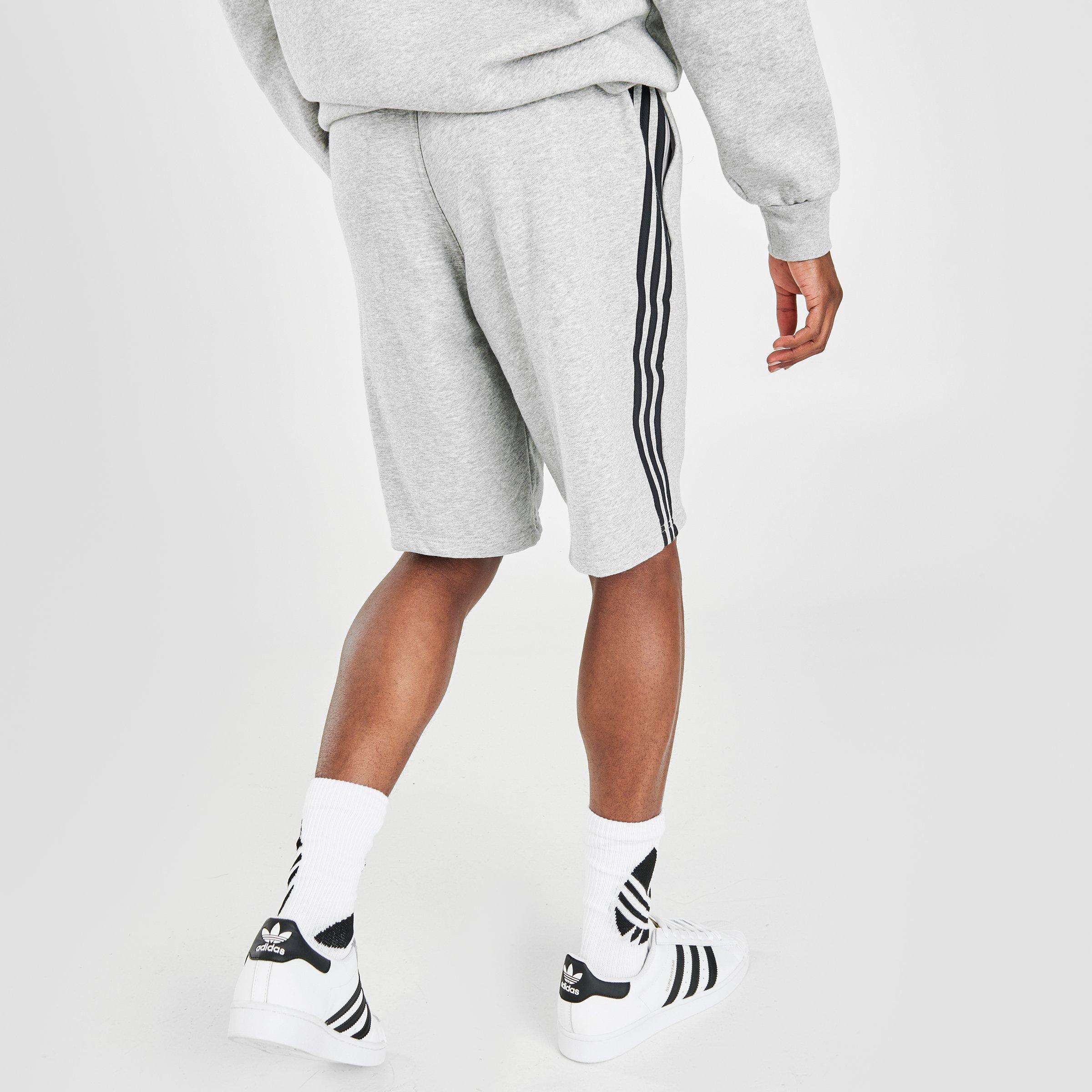 adidas fleece shorts grey