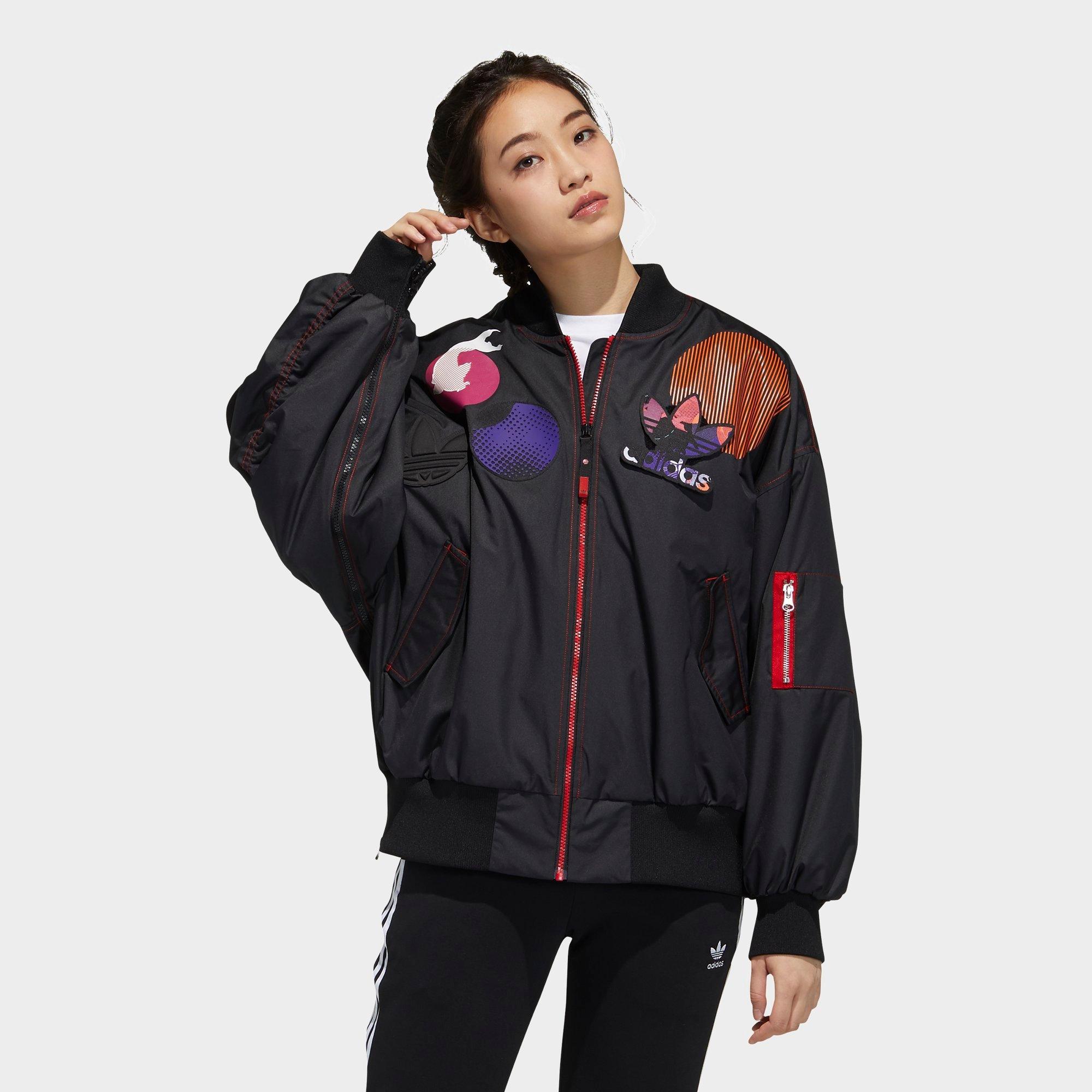 adidas originals bomber jacket with patches