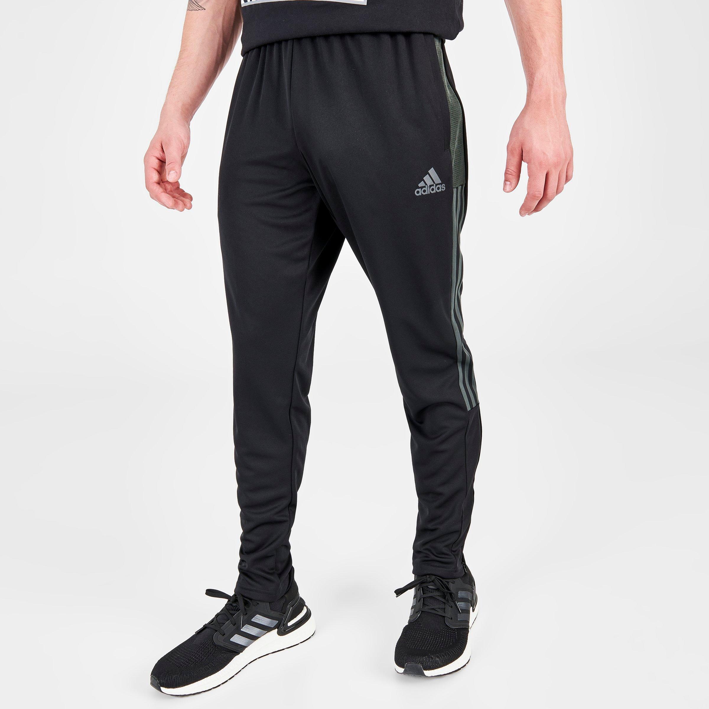 adidas solid men's black track pants