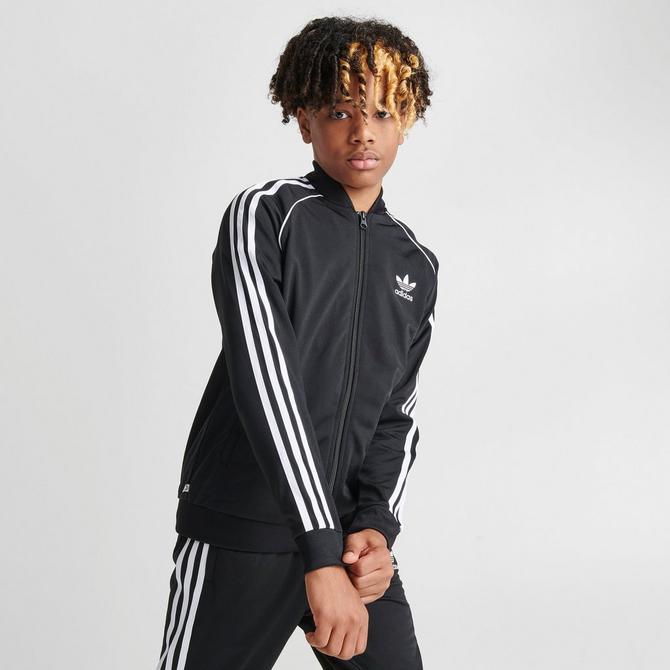 Adidas originals authentic superstar track discount jacket in black