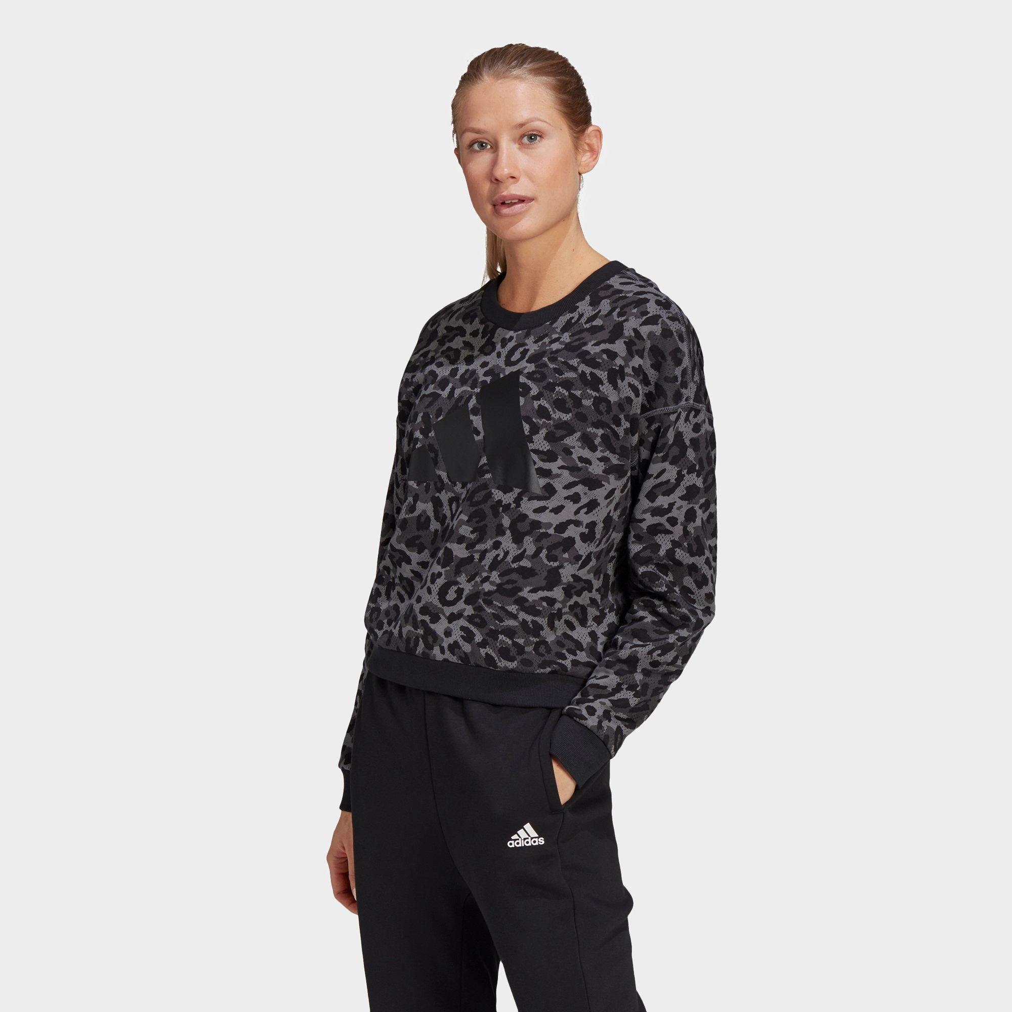 grey adidas crew neck sweatshirt women's