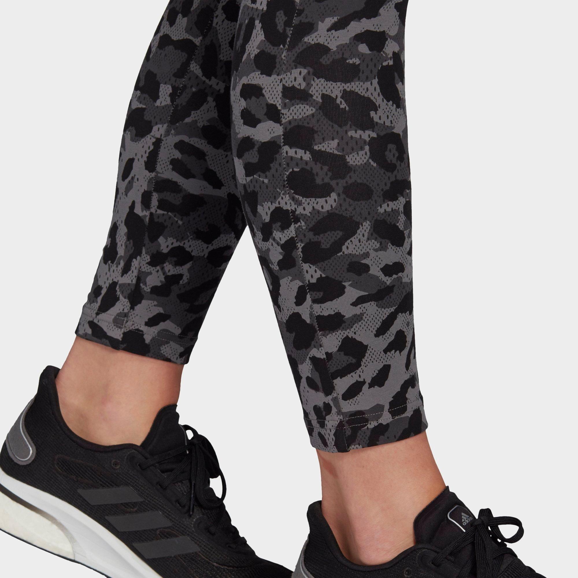 nike leopard print leggings grey