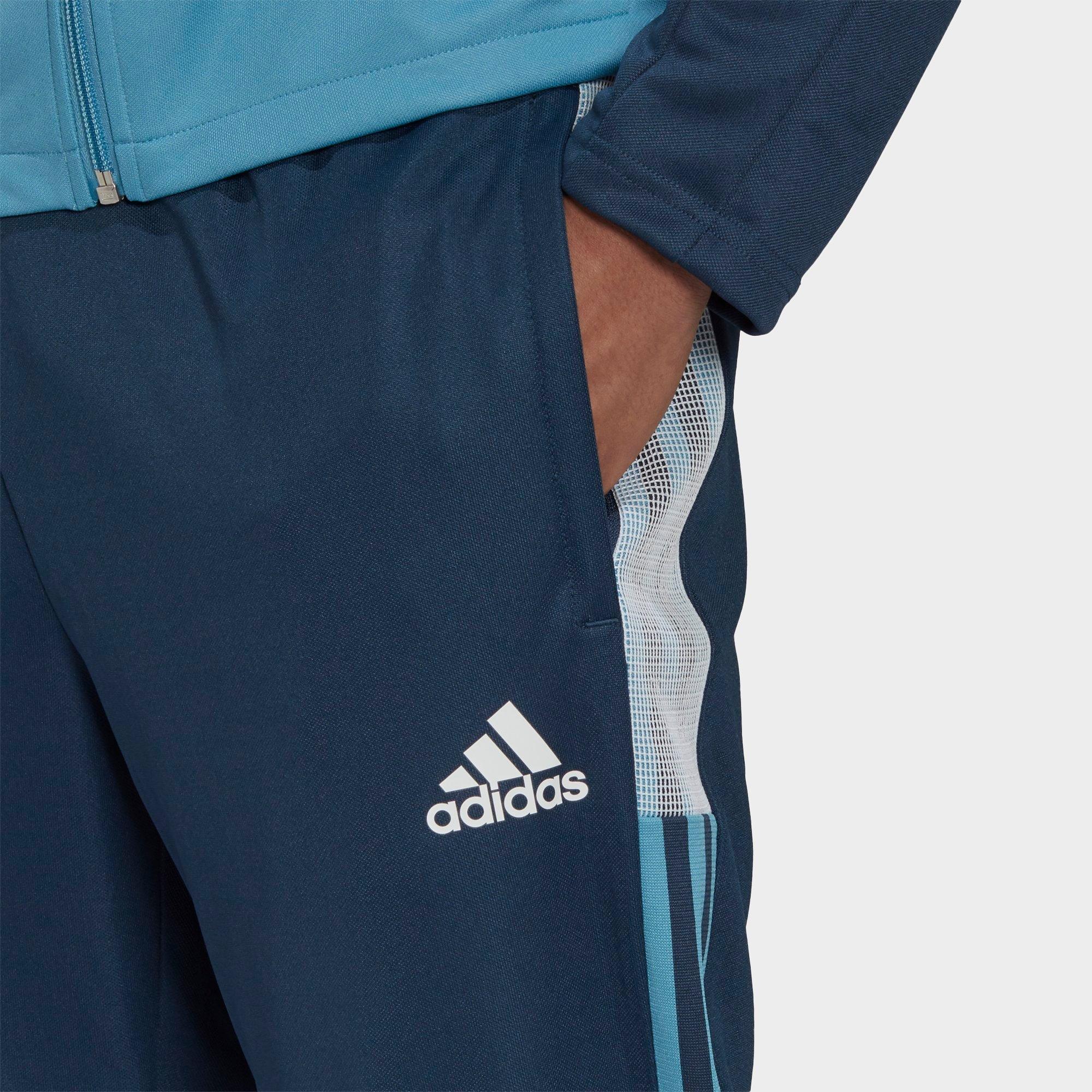 mens blue adidas track pants