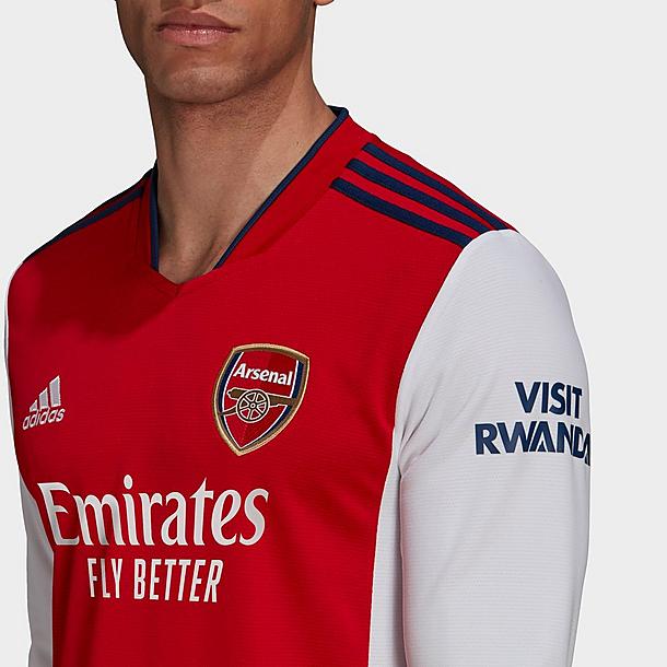 Men's adidas Arsenal 2021/22 Long-Sleeve Home Soccer Jersey Men's adidas Arsenal 2021/22 Long-Sleeve Home Soccer Jersey