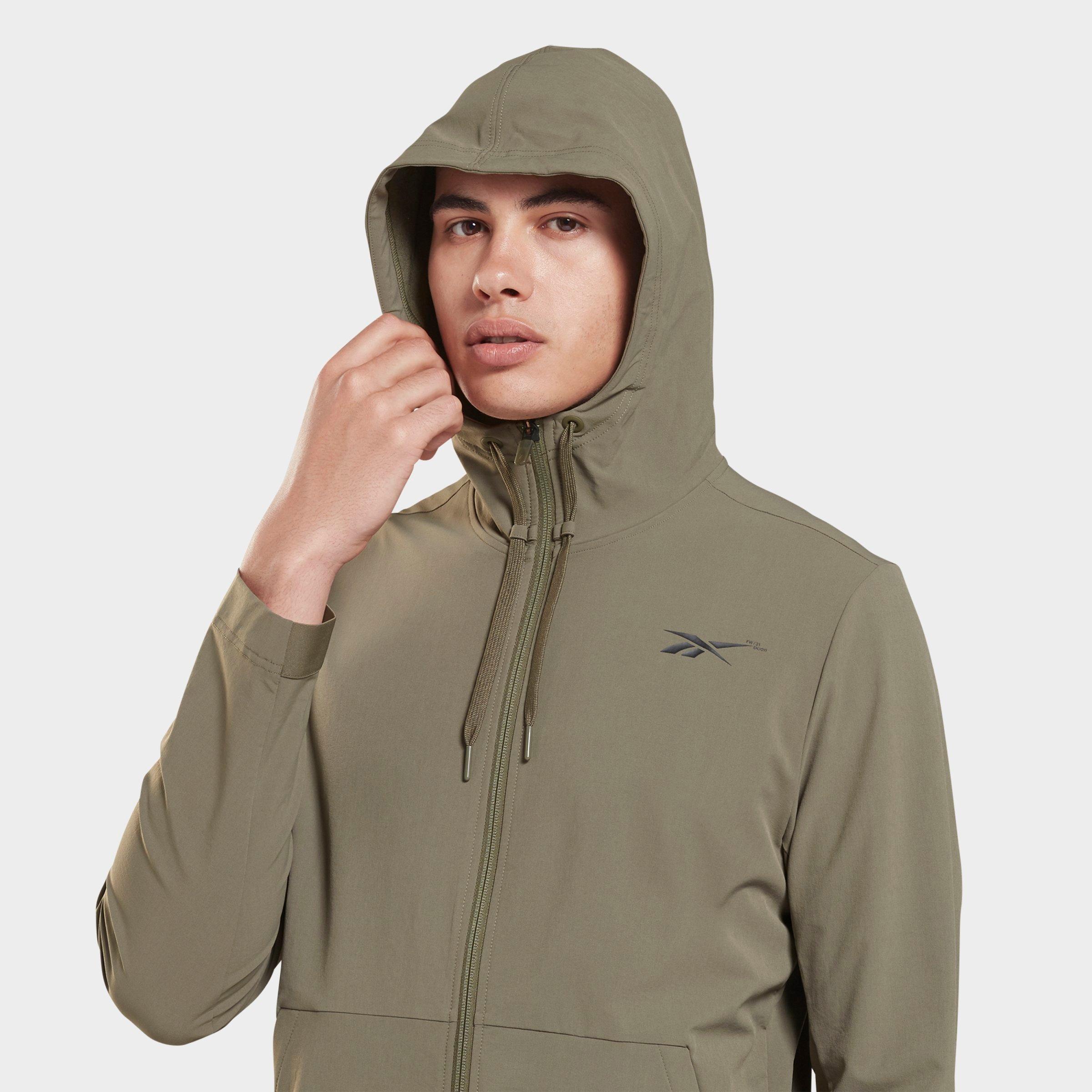 reebok men's performance fleece full zip hoodie