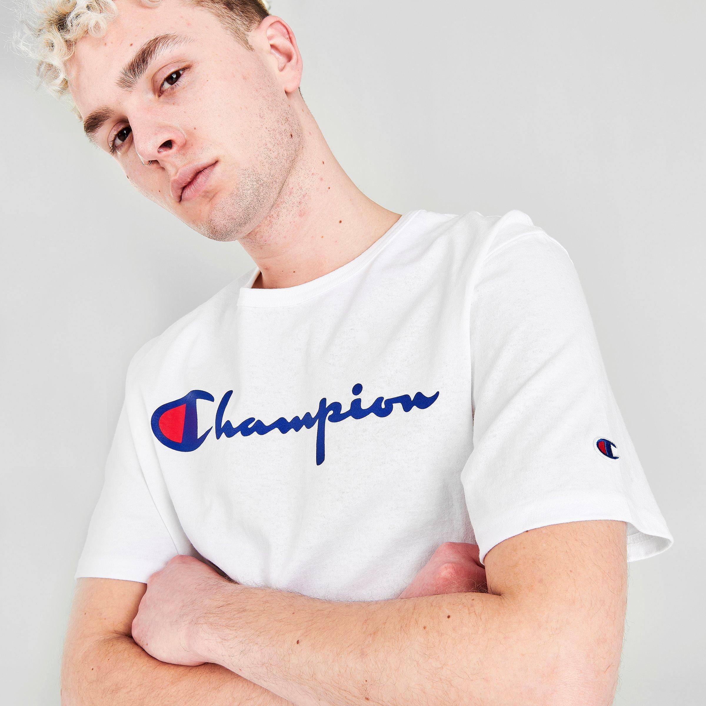 white champion t shirt mens