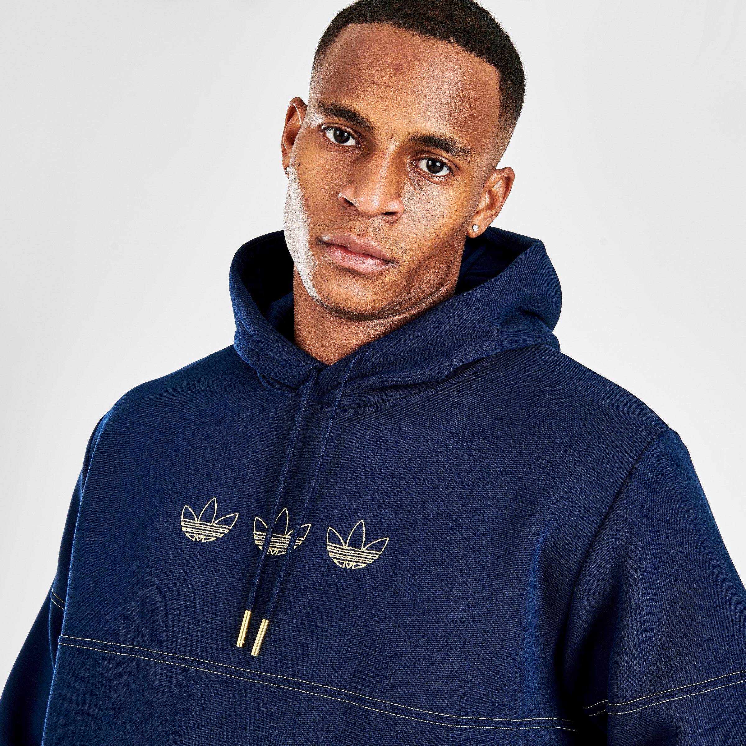 adidas navy trefoil hoodie