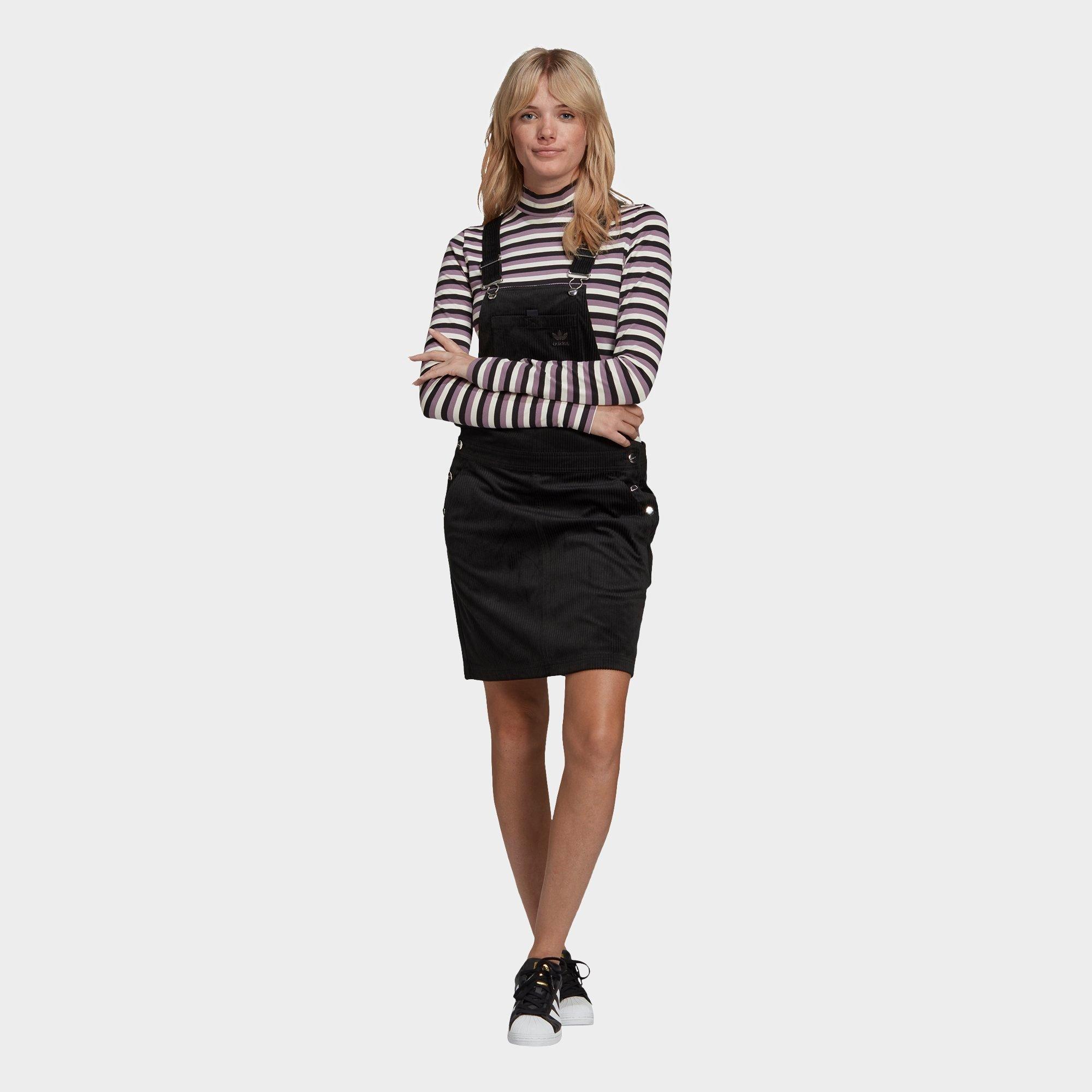 black corduroy overall skirt