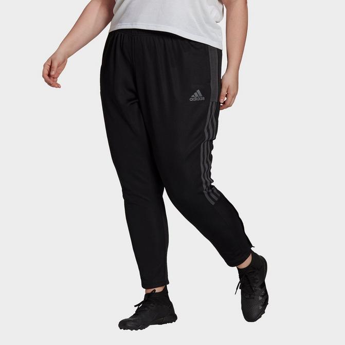 Adidas Womens Small Black & White Tapered Leg Track Pants Zip Pockets 