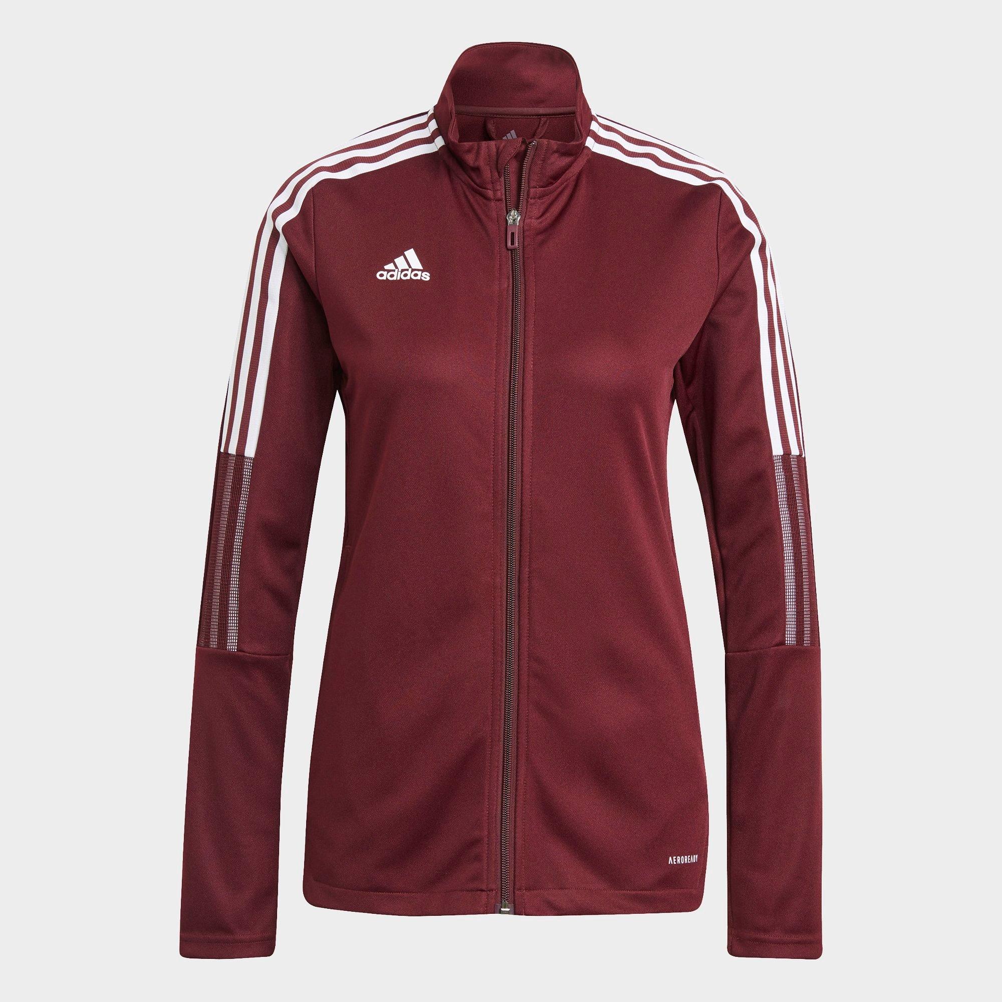 maroon adidas track jacket women's