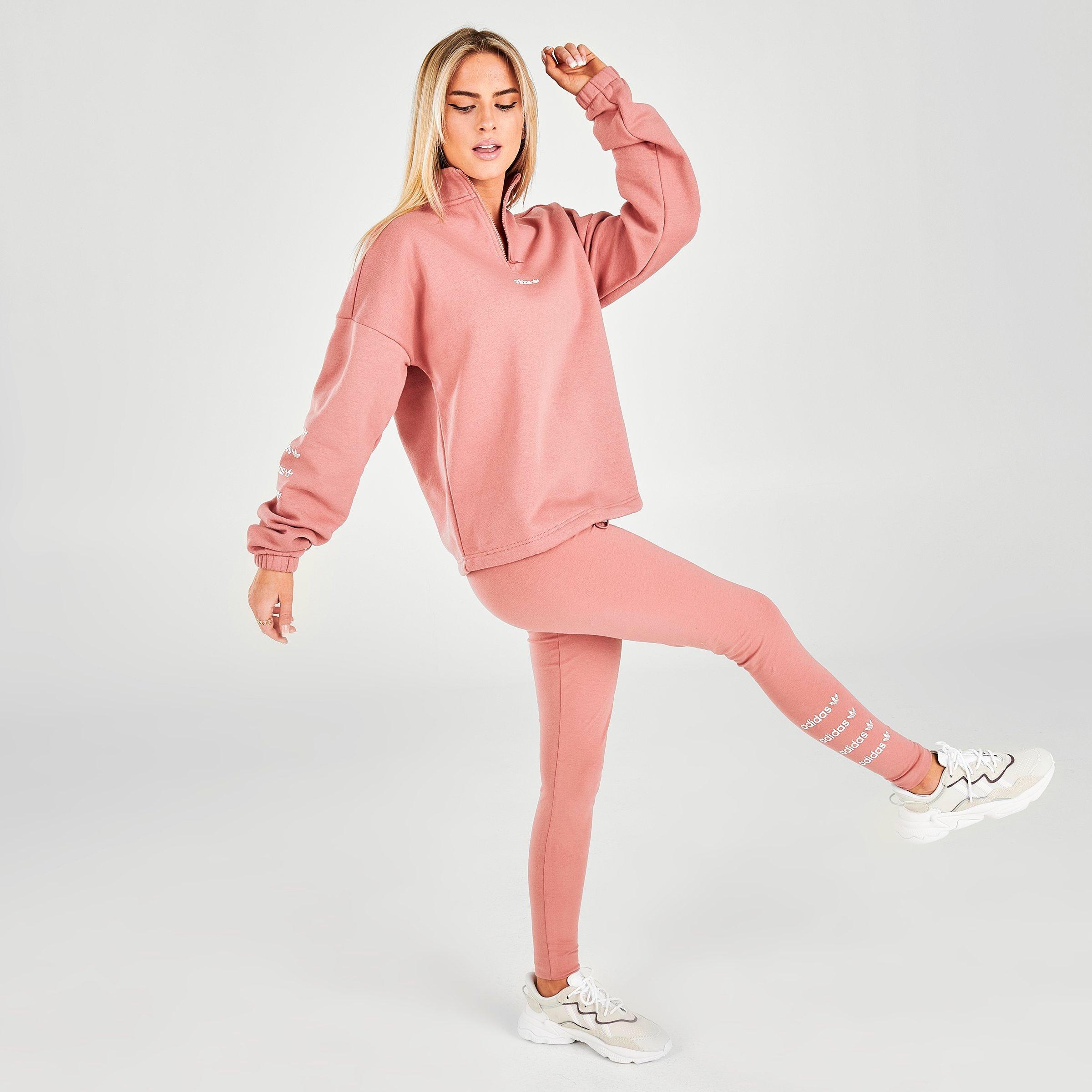 women's three quarter zip sweatshirt