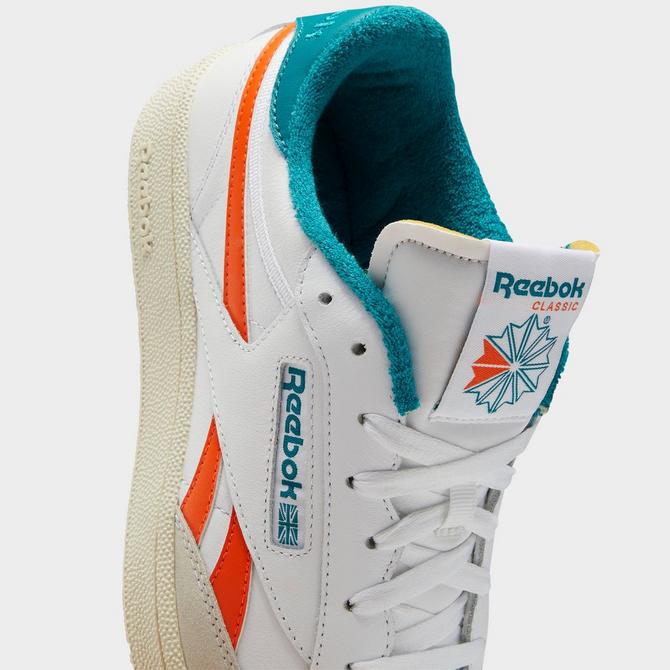 Reebok Club C Revenge White & Orange Shoes