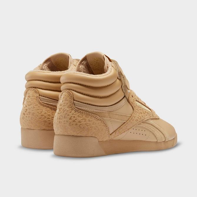 reebok freestyle hi womens gold