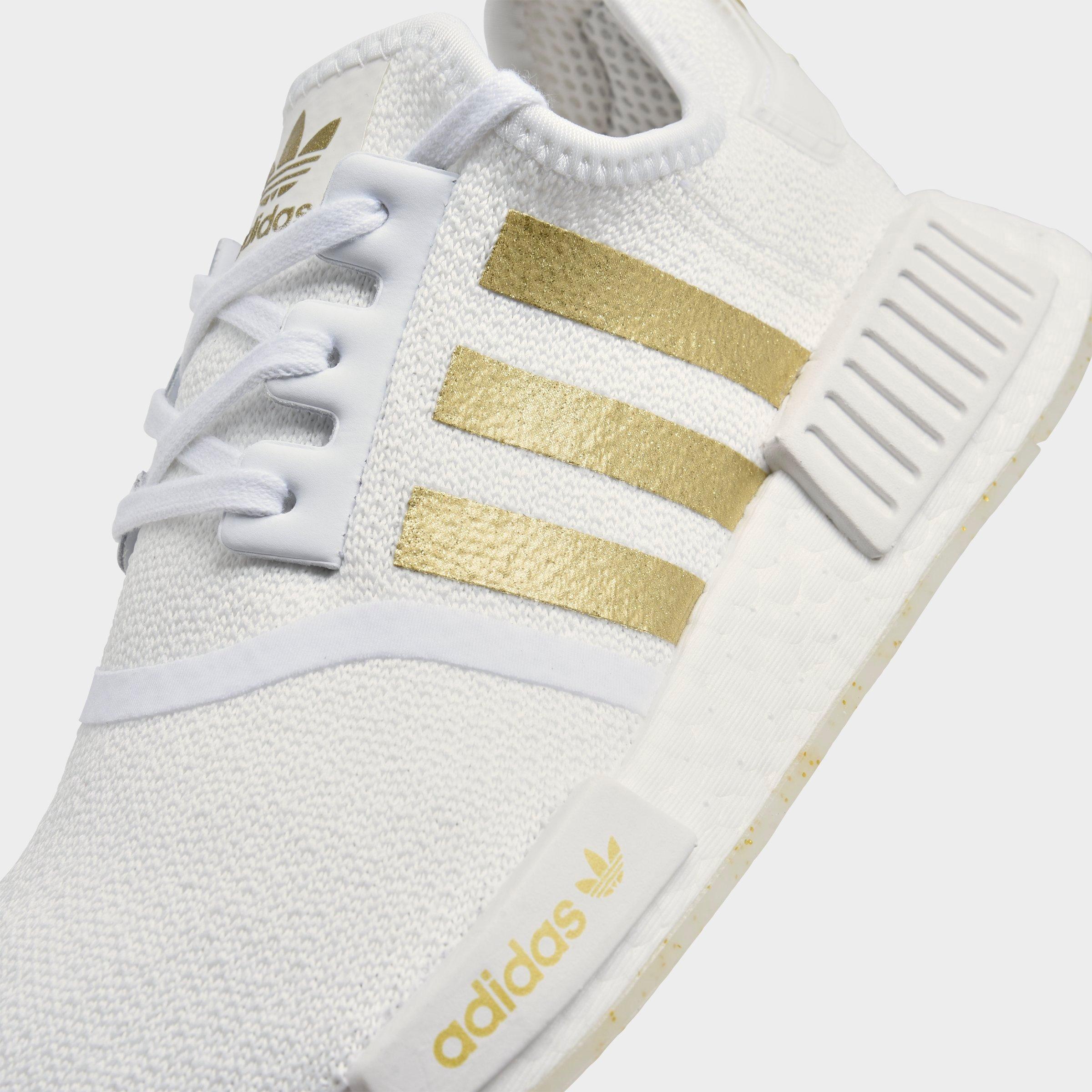 nmd white and gold