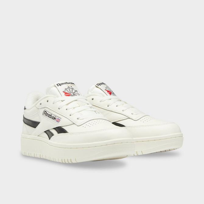 Reebok Club C Revenge White & Pink Platform Shoes